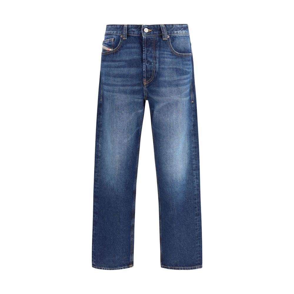 Diesel Blue Cotton Tapered Jeans - GET THE BRAND