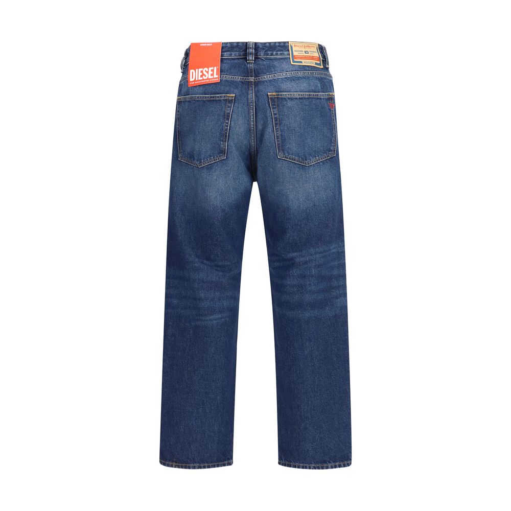 Diesel Blue Cotton Tapered Jeans - GET THE BRAND