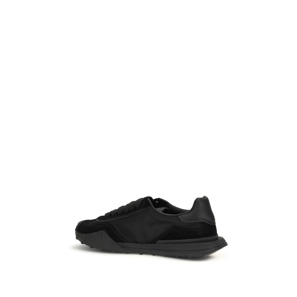 Dolce & Gabbana Black Calf Leather Bos Taurus Athletic Sneakers - GET THE BRAND