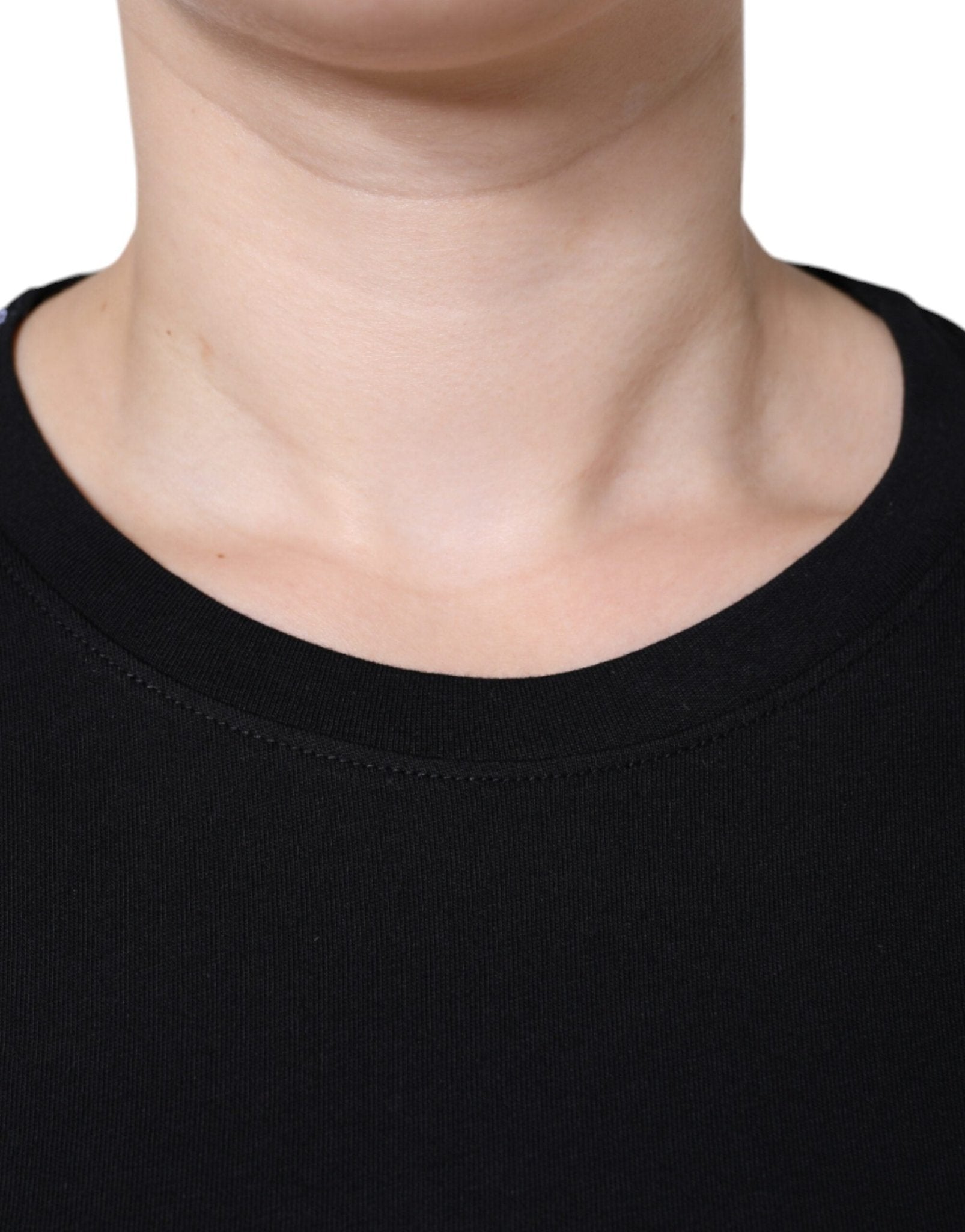 Dolce & Gabbana Black Cotton Crew Neck Short Sleeve T-shirt - GET THE BRAND
