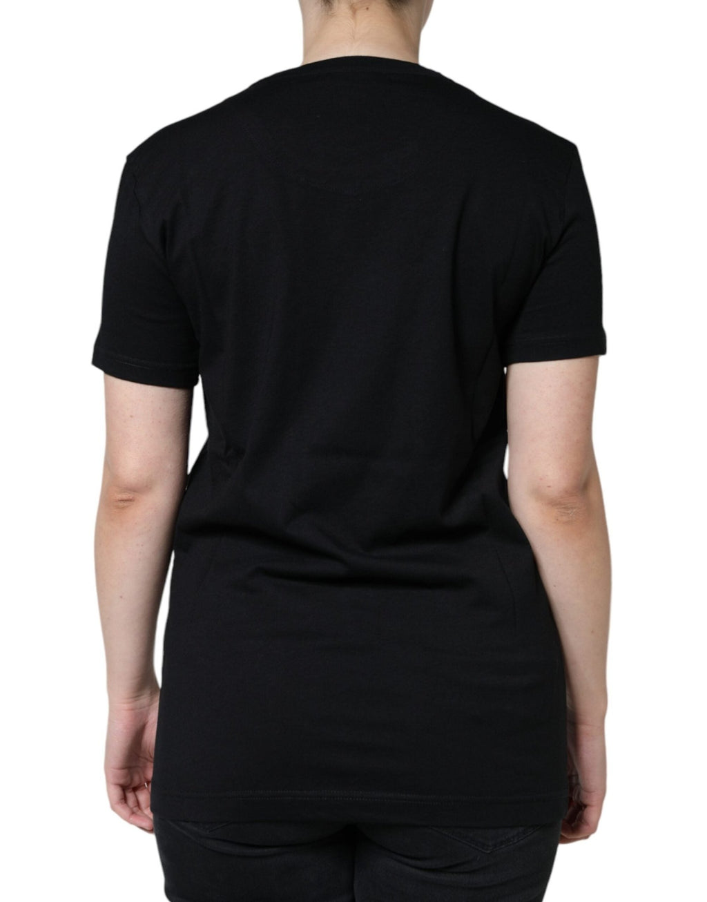 Dolce & Gabbana Black Cotton Crew Neck Short Sleeve T-shirt - GET THE BRAND