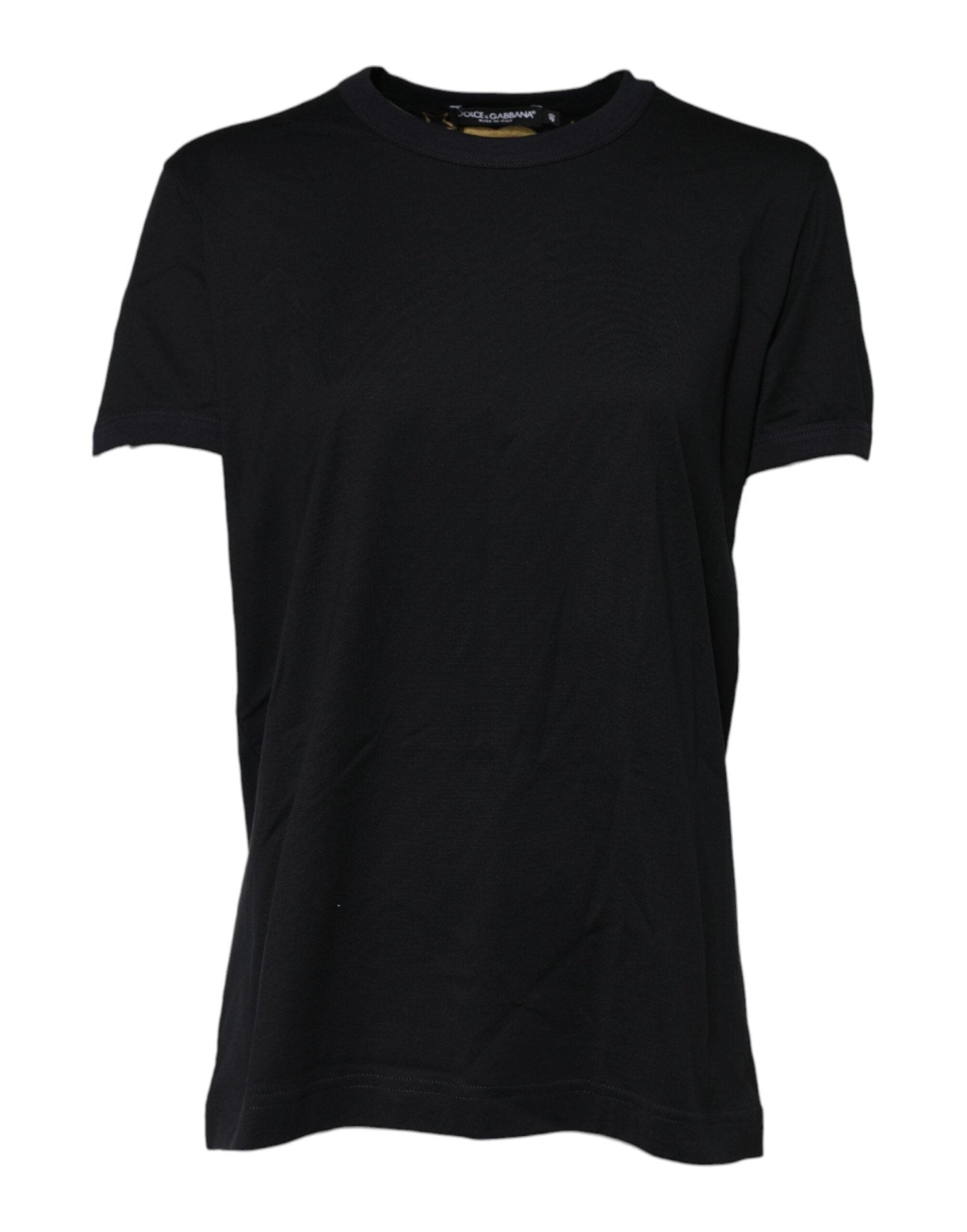 Dolce & Gabbana Black Cotton DG Print Short Sleeve Top T-shirt - GET THE BRAND