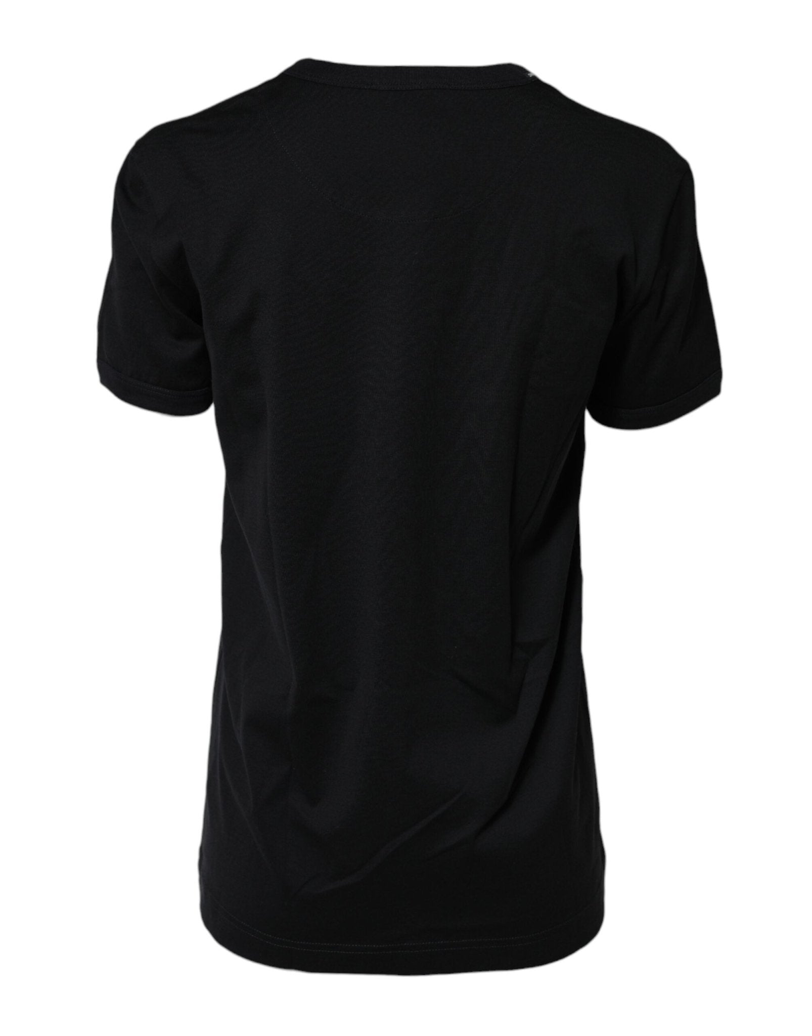 Dolce & Gabbana Black Cotton DG Print Short Sleeve Top T-shirt - GET THE BRAND