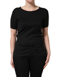 Dolce & Gabbana Black Cotton Round Neck Short Sleeves T-Shirt - GET THE BRAND