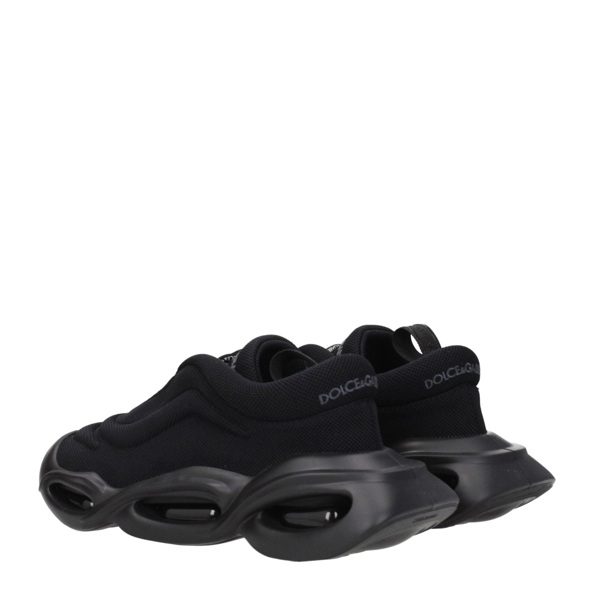 Dolce & Gabbana Black Fabric Chunky Sneakers - GET THE BRAND