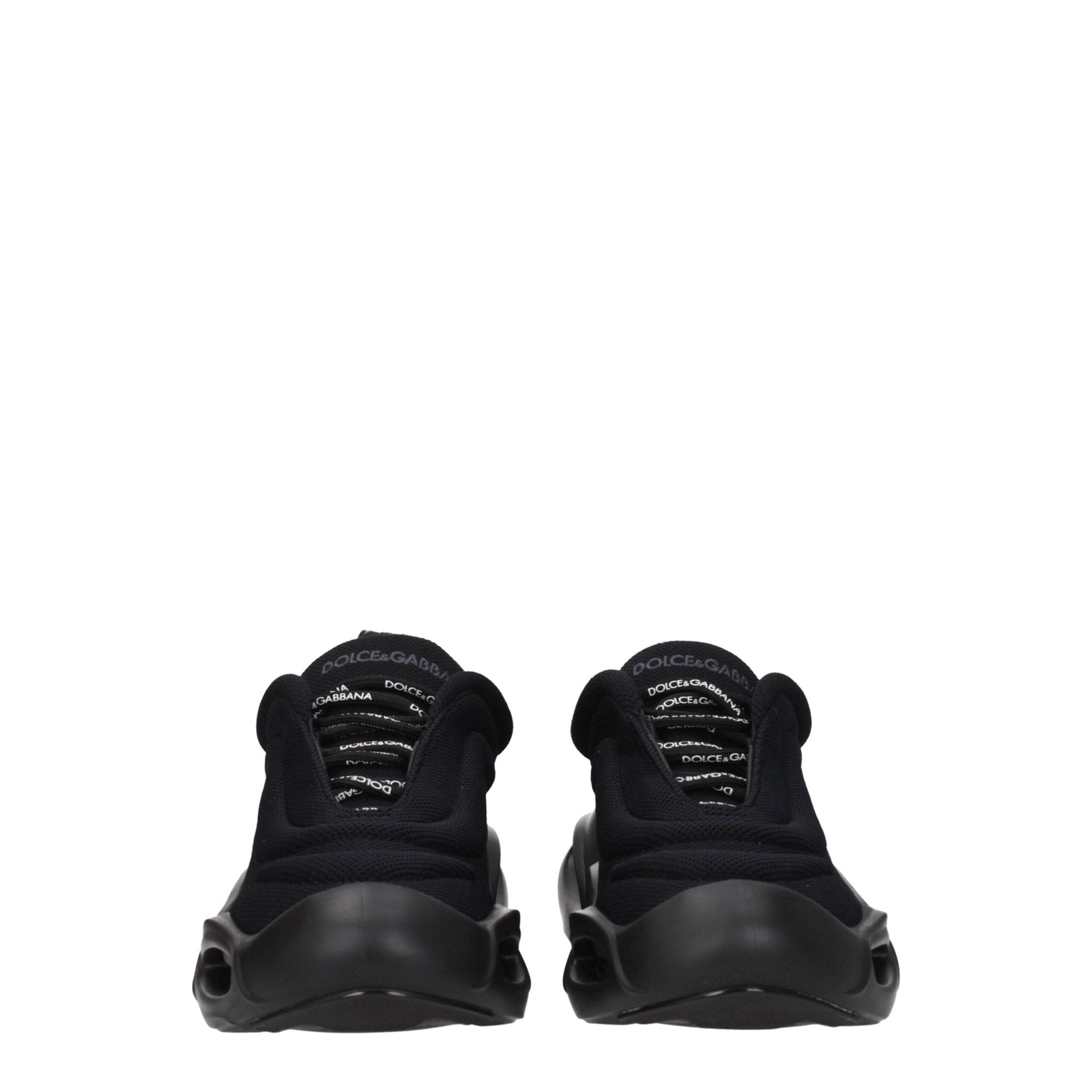 Dolce & Gabbana Black Fabric Chunky Sneakers - GET THE BRAND