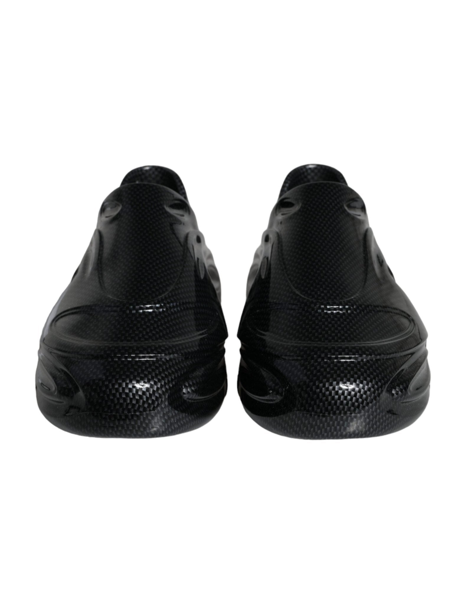 Dolce & Gabbana Black Foiled Rubber Toy Low Top Men Sneakers Shoes - GET THE BRAND