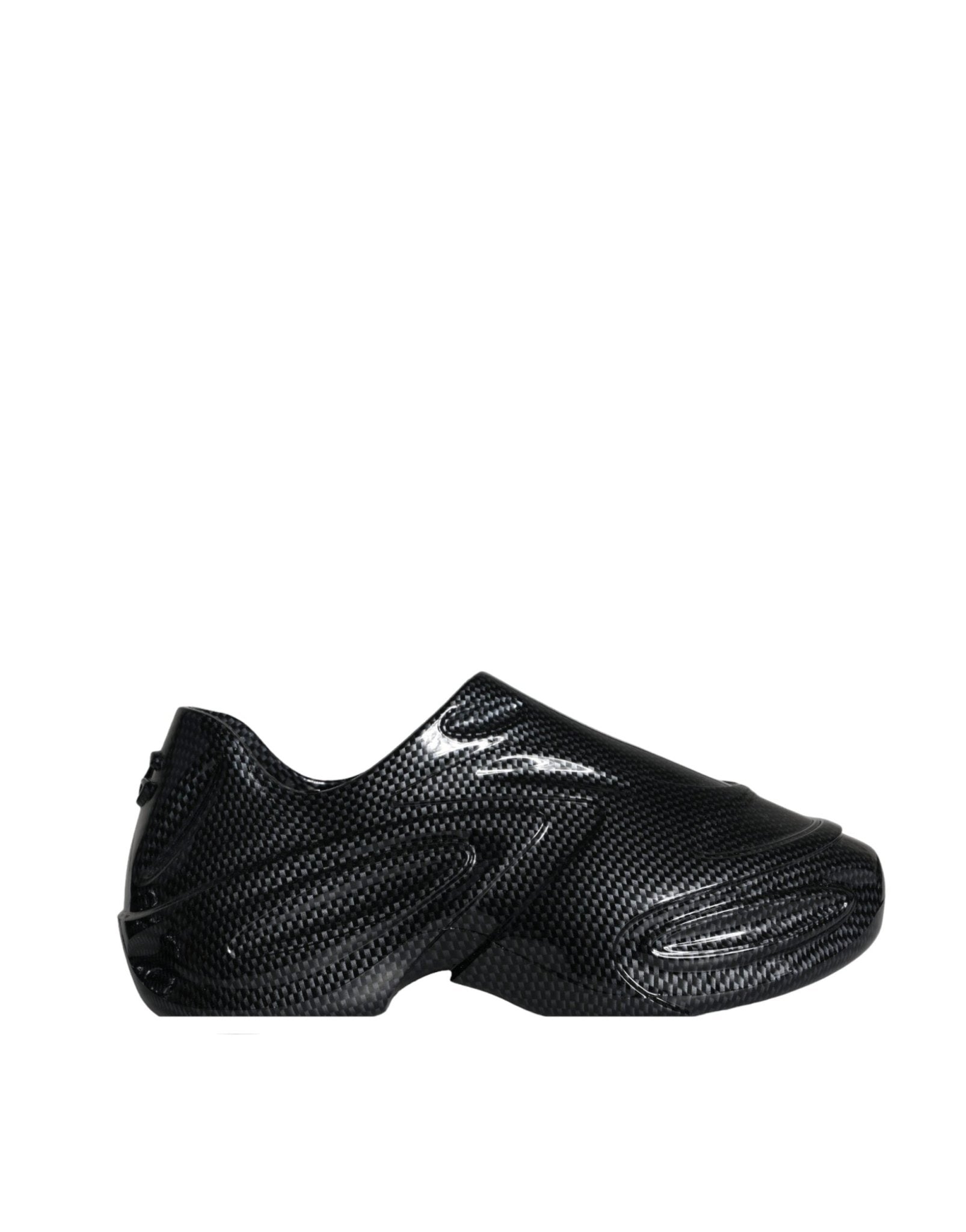 Dolce & Gabbana Black Foiled Rubber Toy Low Top Men Sneakers Shoes - GET THE BRAND