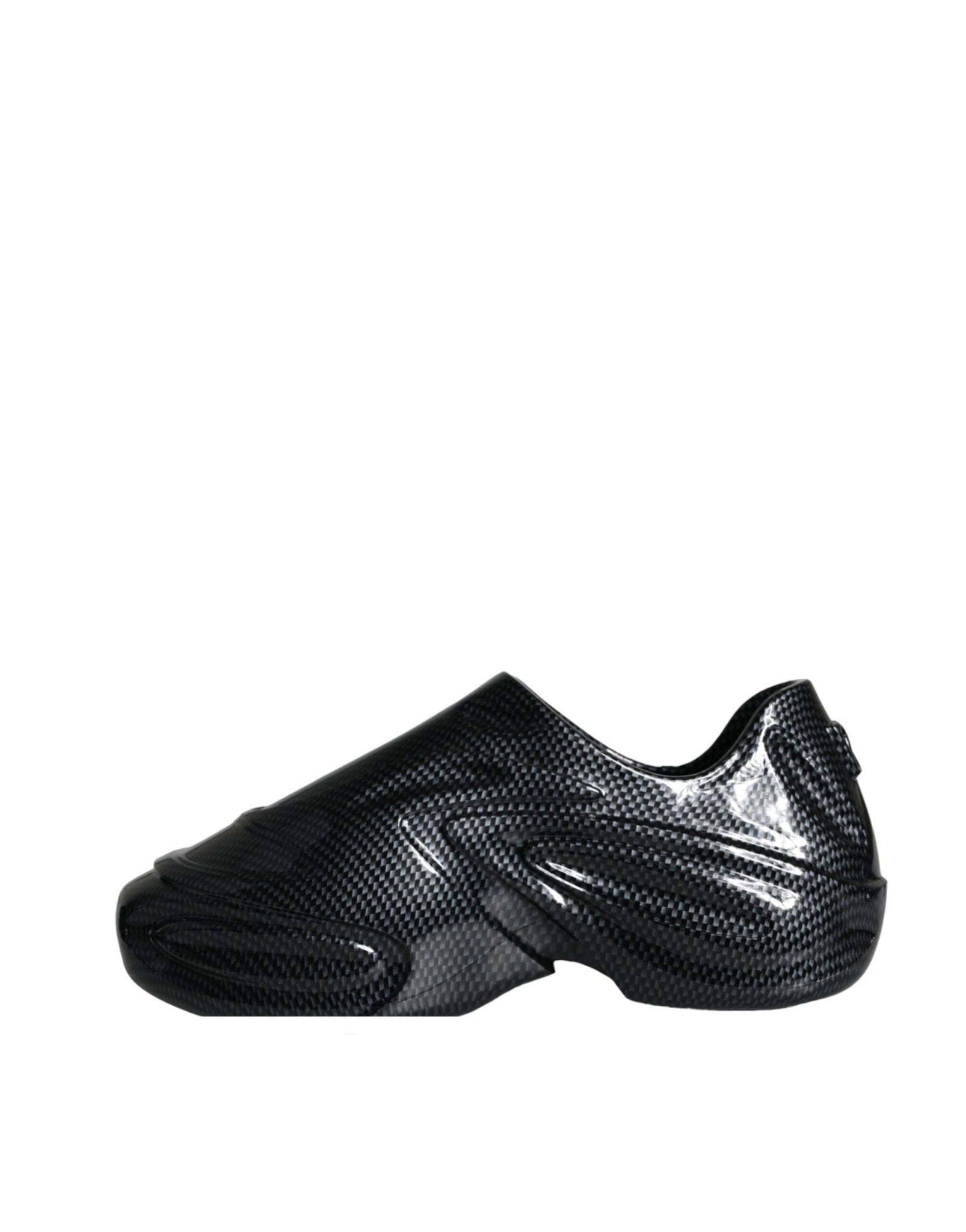 Dolce & Gabbana Black Foiled Rubber Toy Low Top Men Sneakers Shoes - GET THE BRAND