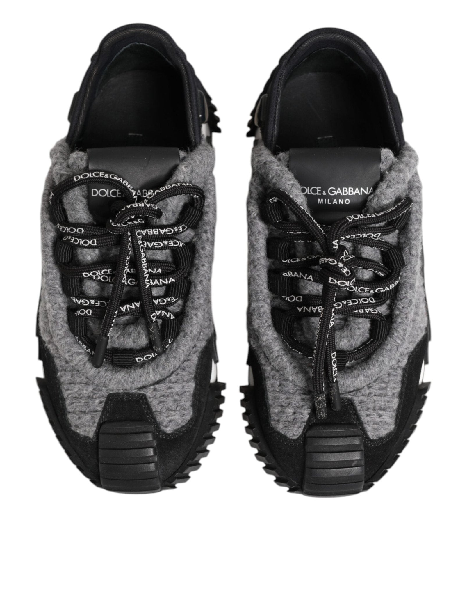 Dolce & Gabbana Black Gray NS1 Low Top Sneakers Shoes - GET THE BRAND