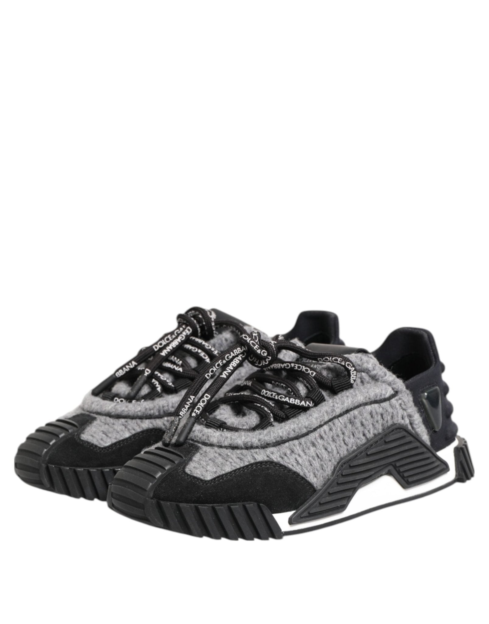 Dolce & Gabbana Black Gray NS1 Low Top Sneakers Shoes - GET THE BRAND