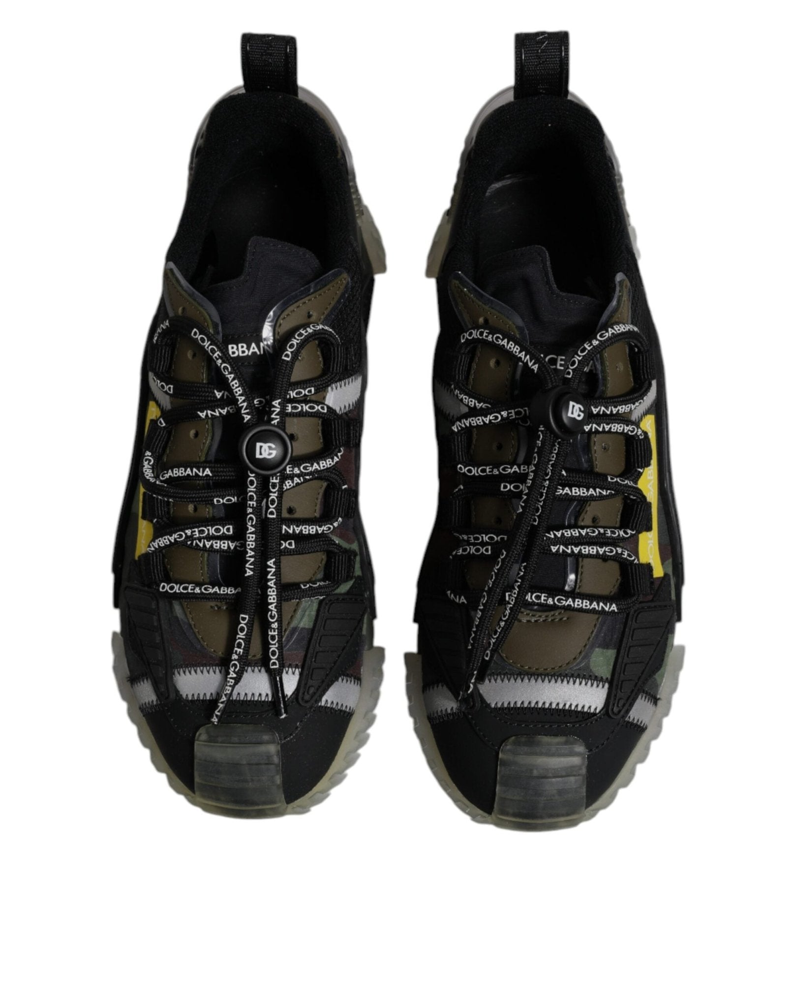 Dolce & Gabbana Black Green Camo NS1 Low Top Sneakers Shoes - GET THE BRAND