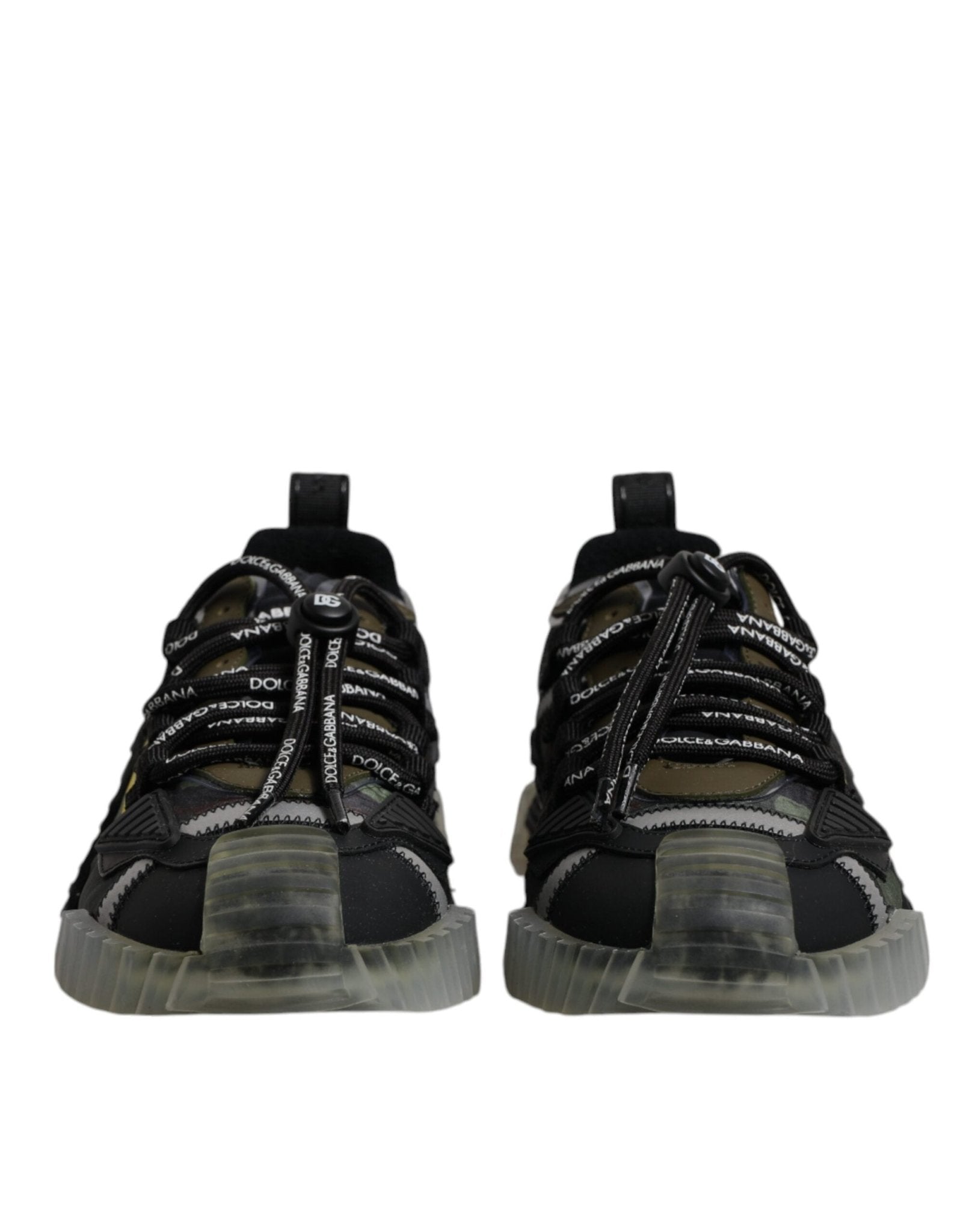 Dolce & Gabbana Black Green Camo NS1 Low Top Sneakers Shoes - GET THE BRAND