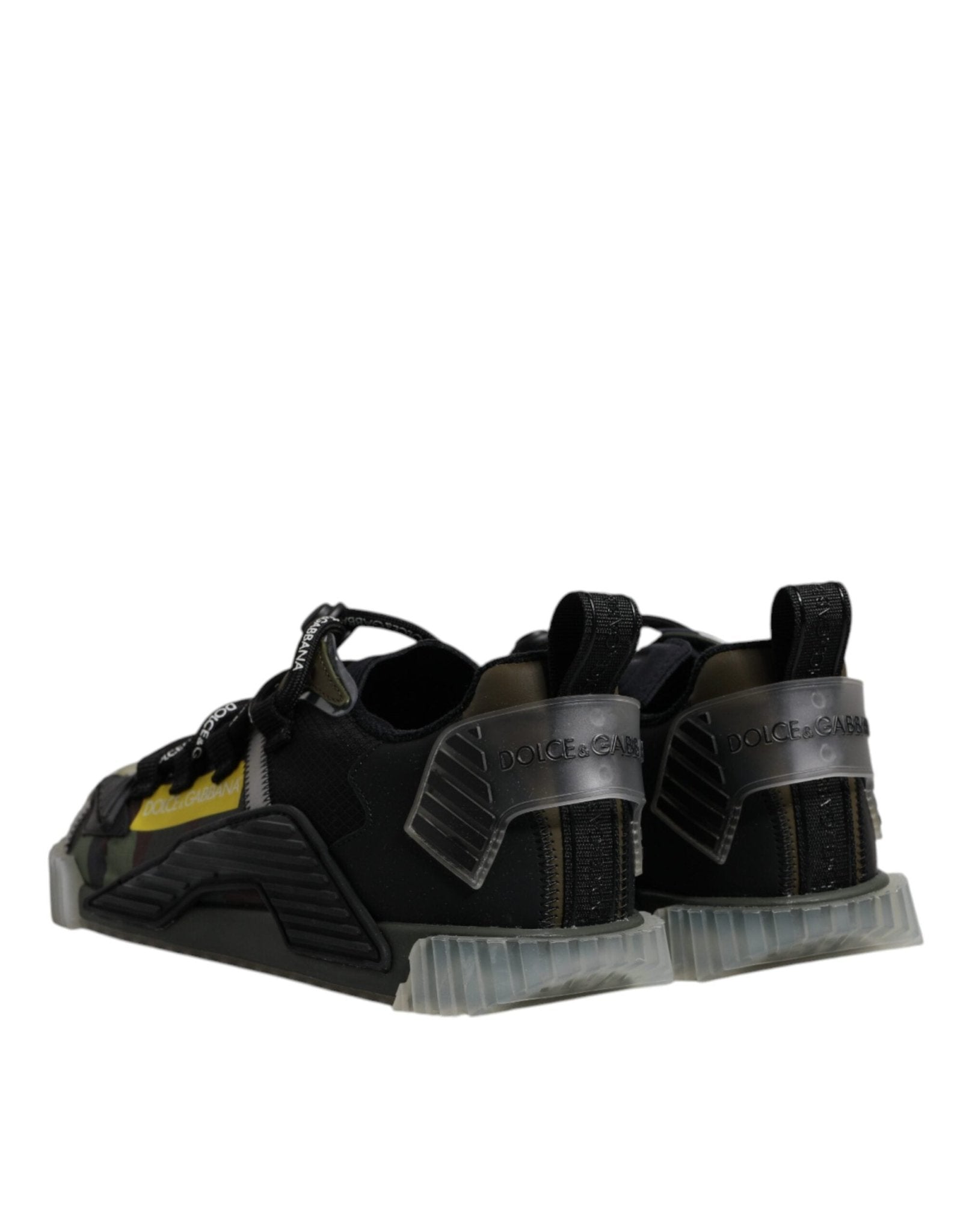 Dolce & Gabbana Black Green Camo NS1 Low Top Sneakers Shoes - GET THE BRAND