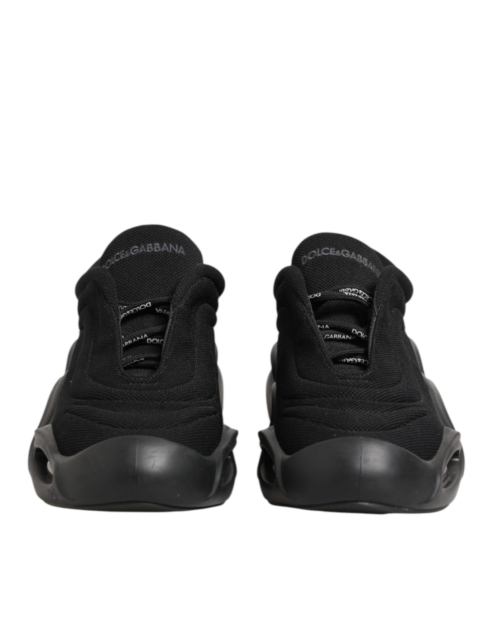 Dolce & Gabbana Black Lace Up Wave Low Top Men Sneaker Shoes - GET THE BRAND