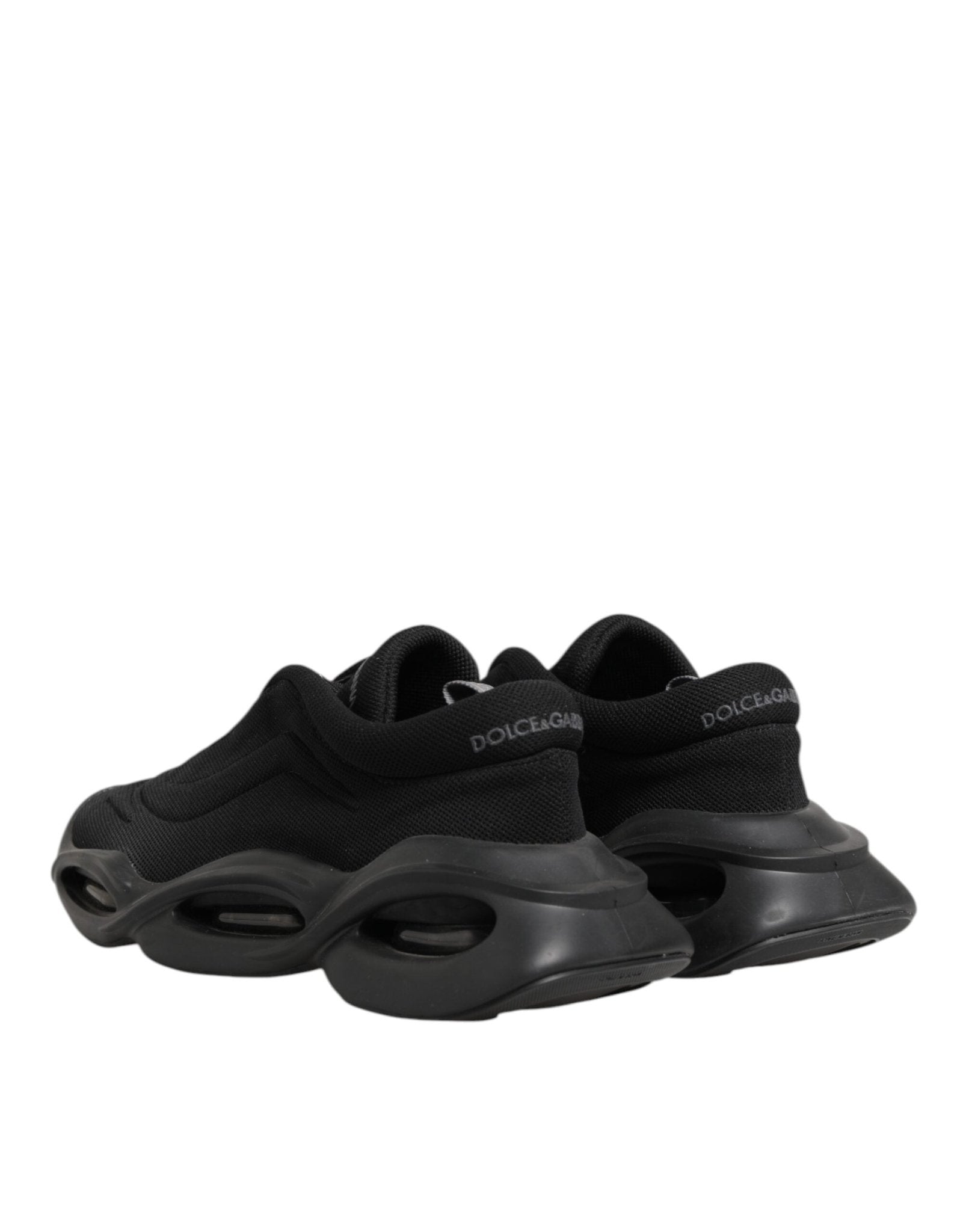 Dolce & Gabbana Black Lace Up Wave Low Top Men Sneaker Shoes - GET THE BRAND