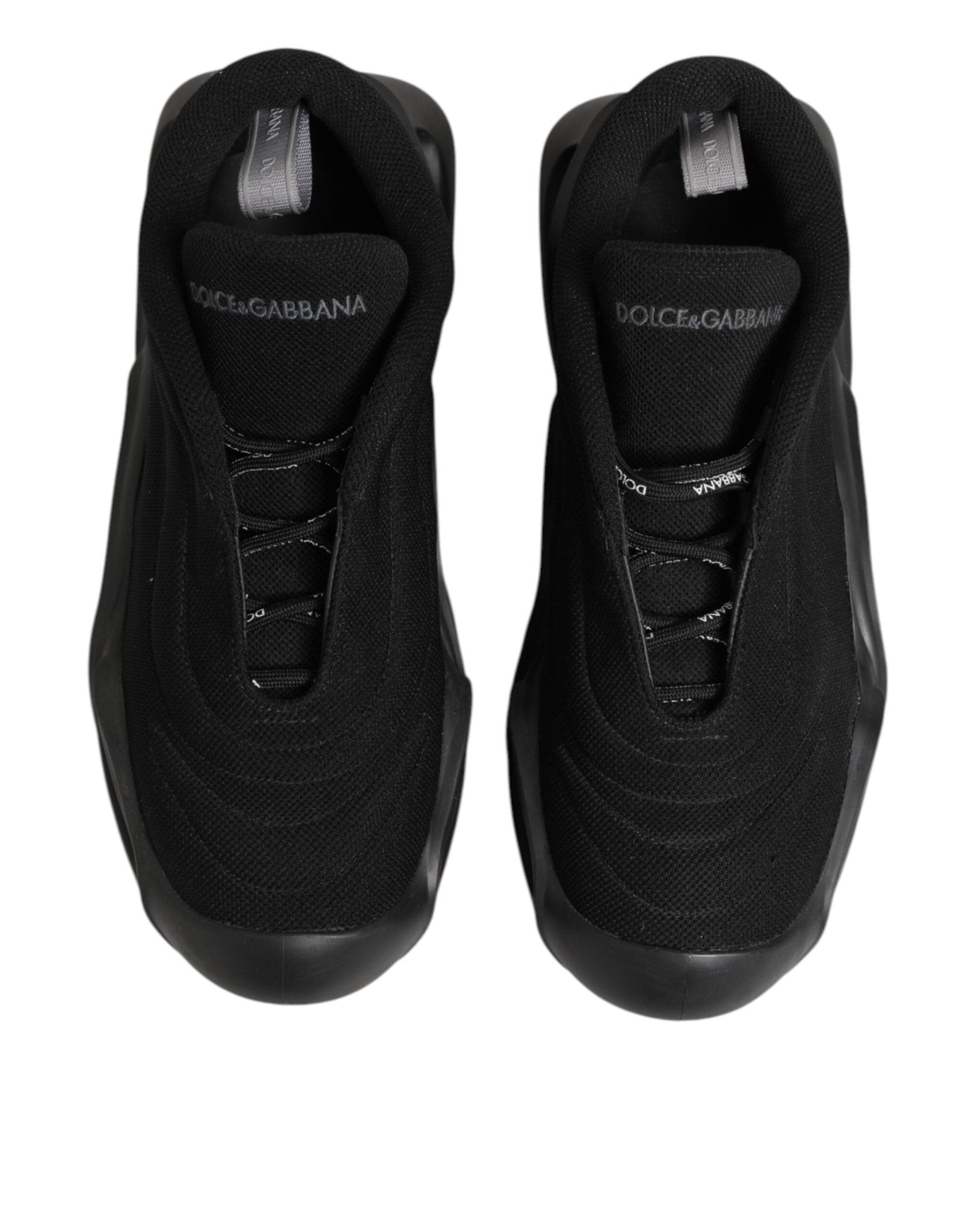 Dolce & Gabbana Black Lace Up Wave Low Top Men Sneaker Shoes - GET THE BRAND