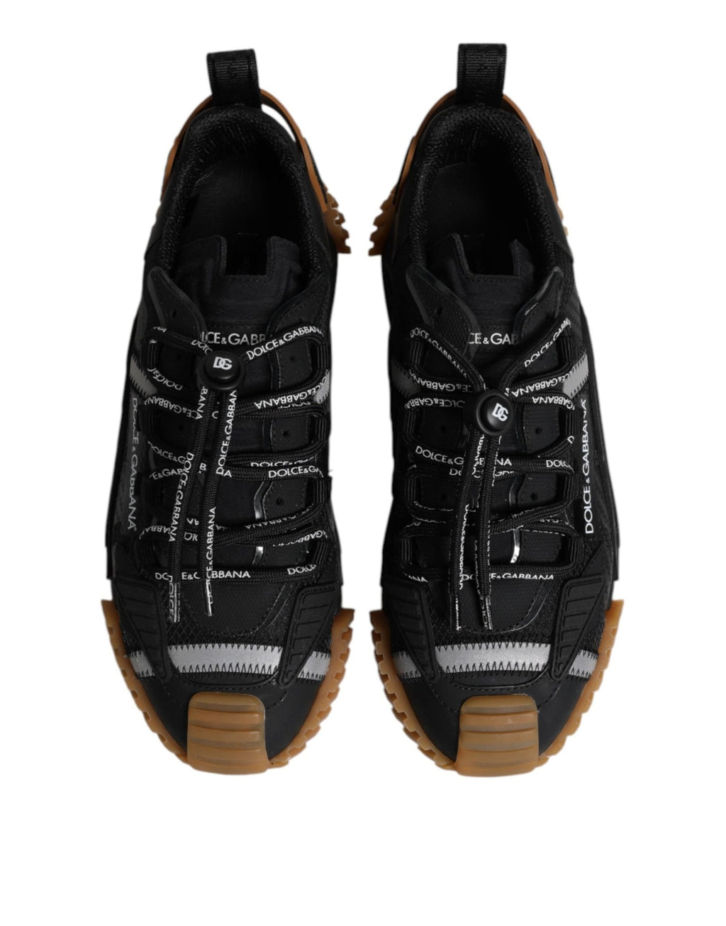 Dolce & Gabbana Black Logo Lace Up Low Top NS1 Sneakers Shoes - GET THE BRAND