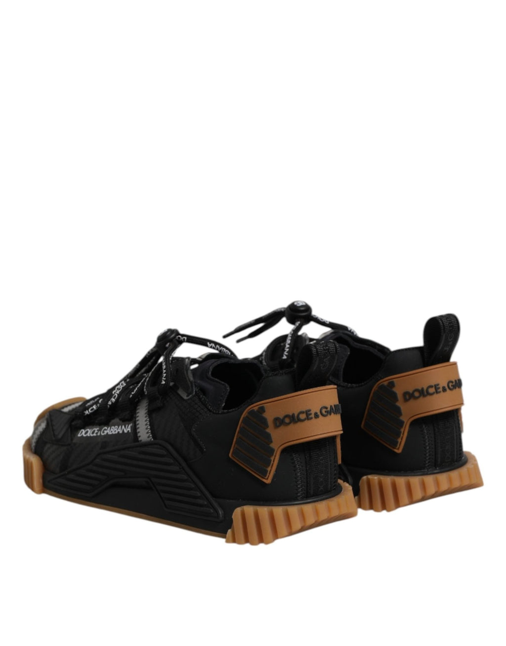 Dolce & Gabbana Black Logo Lace Up Low Top NS1 Sneakers Shoes - GET THE BRAND