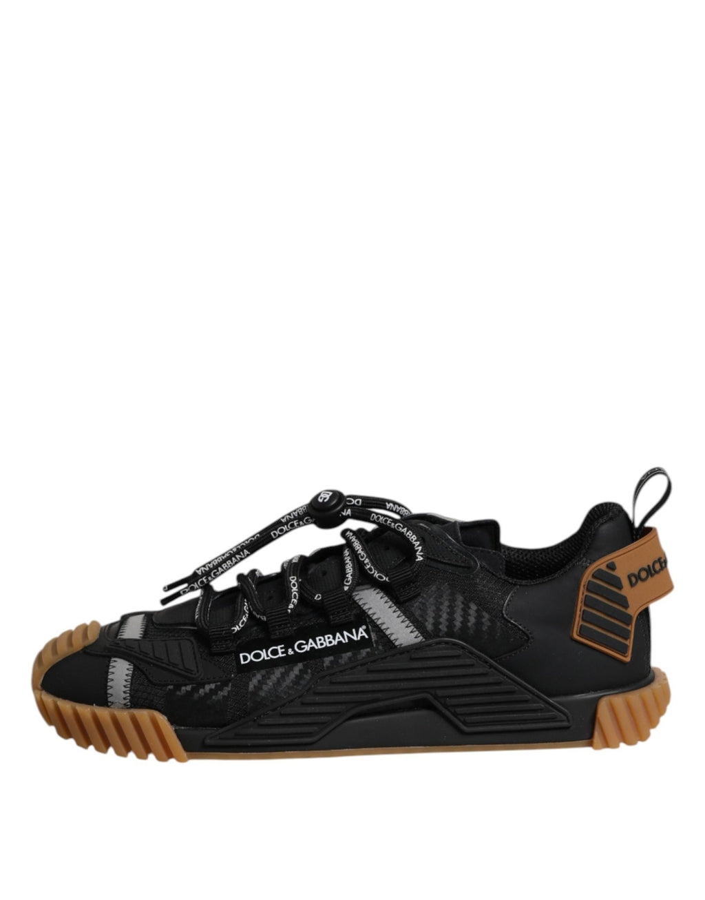 Dolce & Gabbana Black Logo Lace Up Low Top NS1 Sneakers Shoes - GET THE BRAND