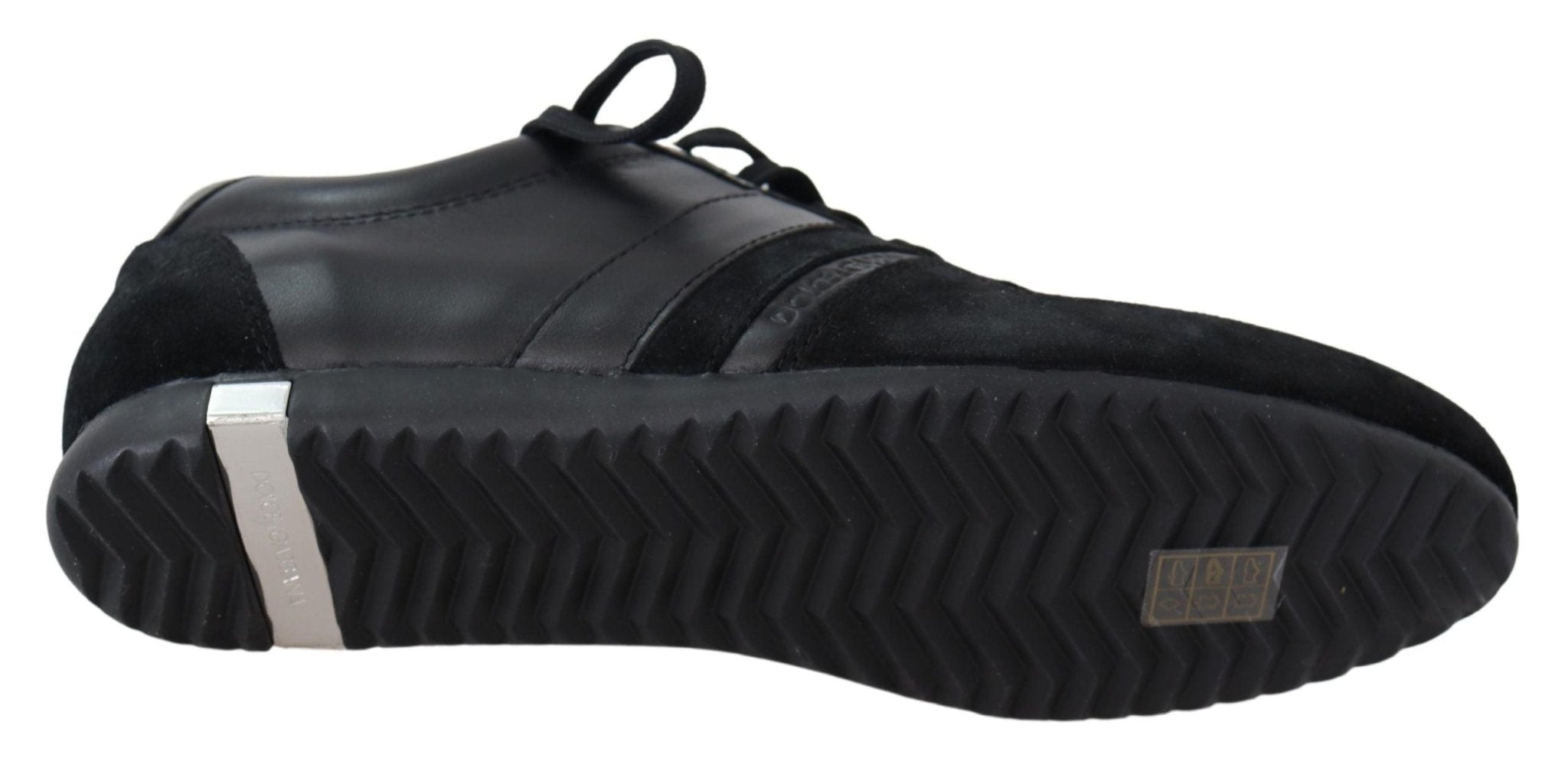 Dolce & Gabbana Black Logo Leather Casual Sneakers Shoes - GET THE BRAND