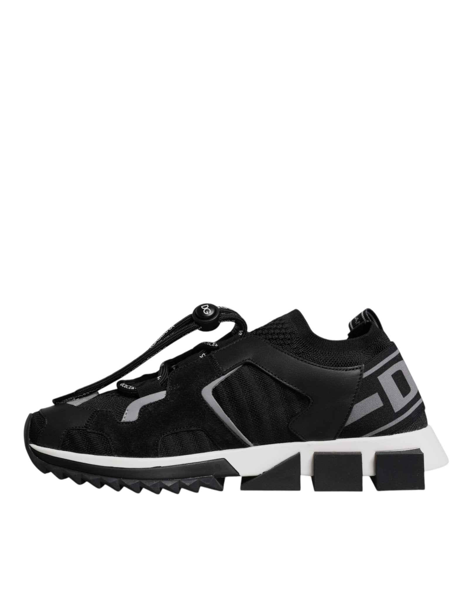 Dolce & Gabbana Black Mesh Sorrento Trekking Sneakers Shoes - GET THE BRAND