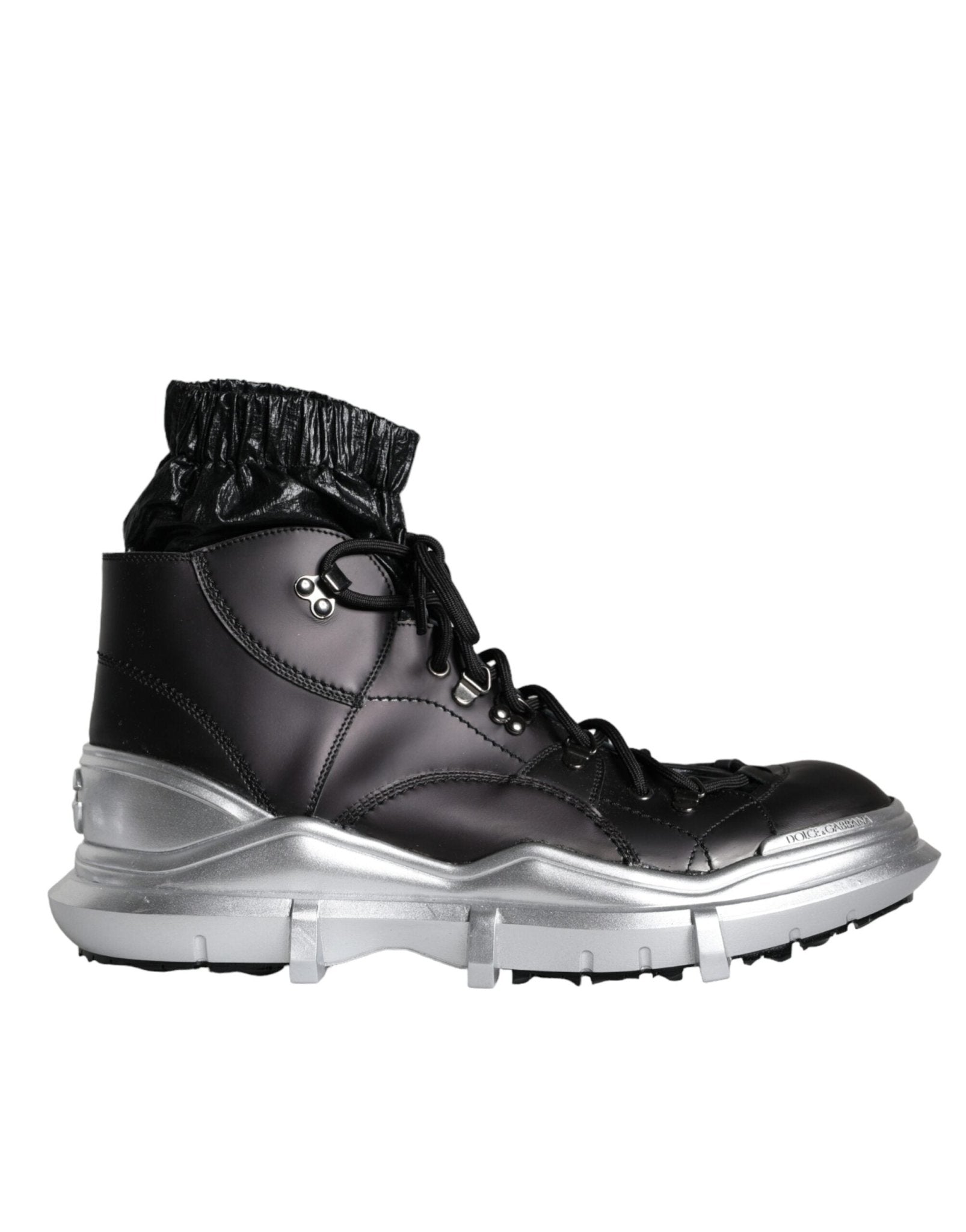 Dolce & Gabbana Black Nylon Galileo High Top Sneakers Shoes - GET THE BRAND