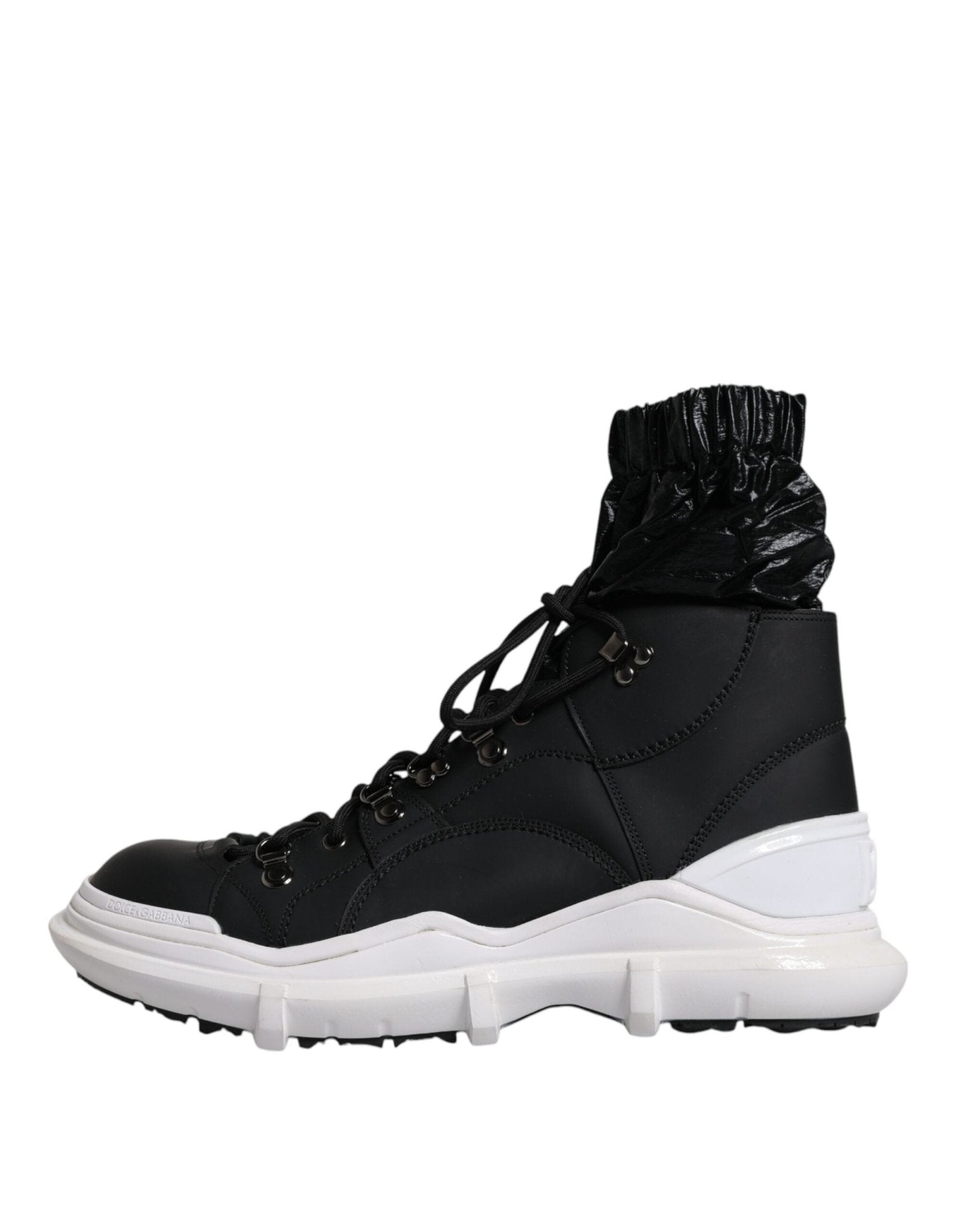Dolce & Gabbana Black Nylon Galileo High Top Sneakers Shoes - GET THE BRAND