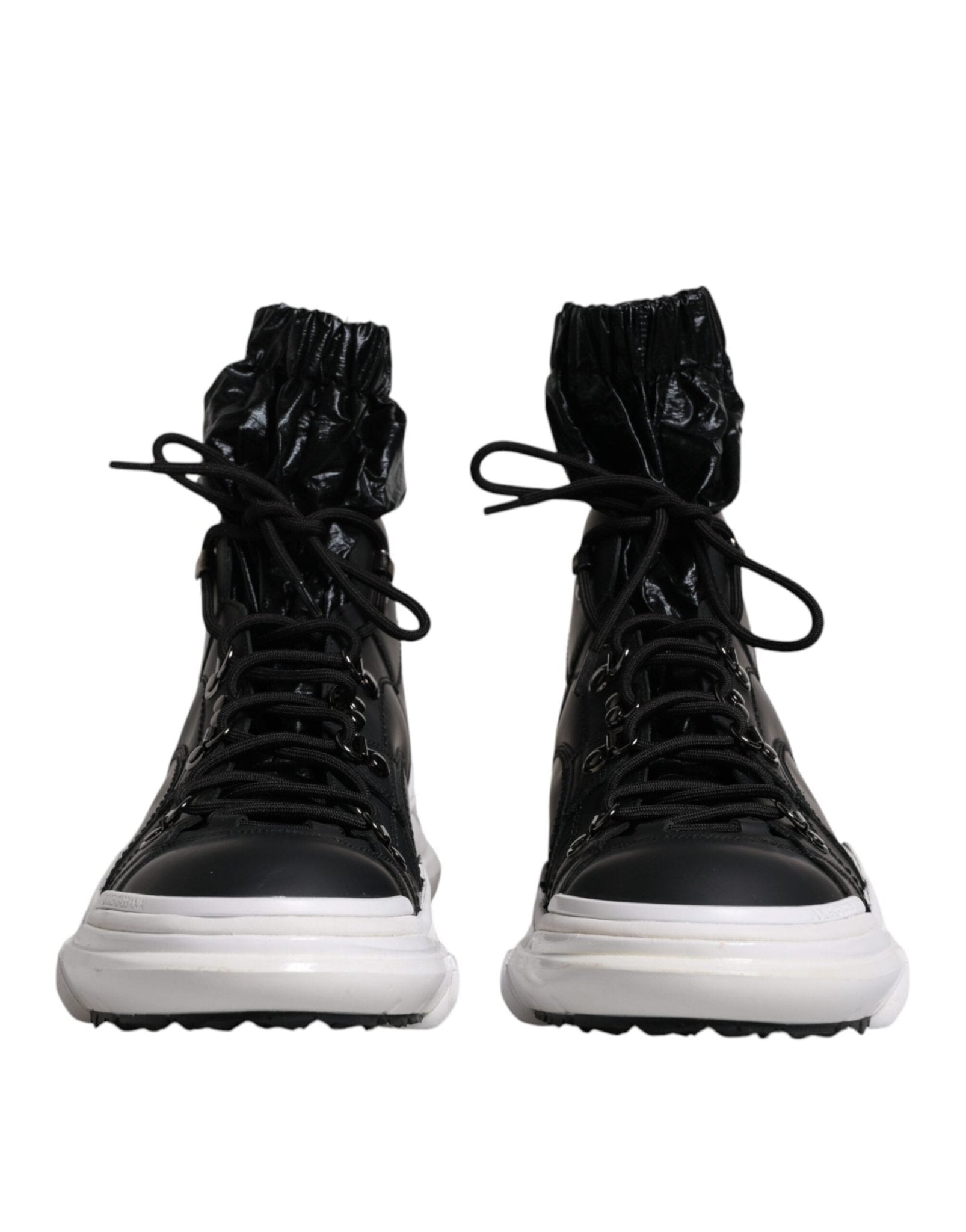 Dolce & Gabbana Black Nylon Galileo High Top Sneakers Shoes - GET THE BRAND