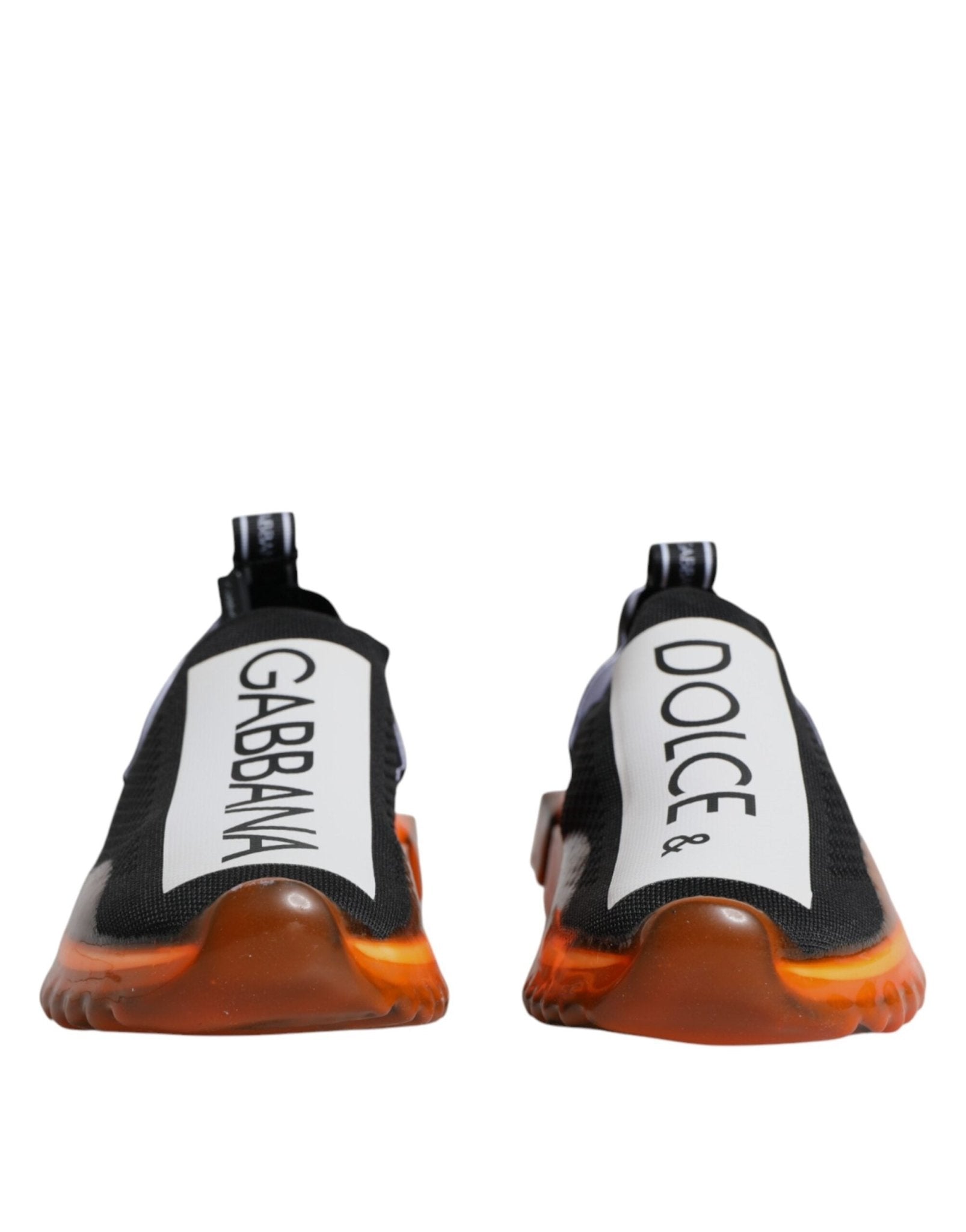 Dolce & Gabbana Black Orange Sorrento Slip On Sneakers Shoes - GET THE BRAND
