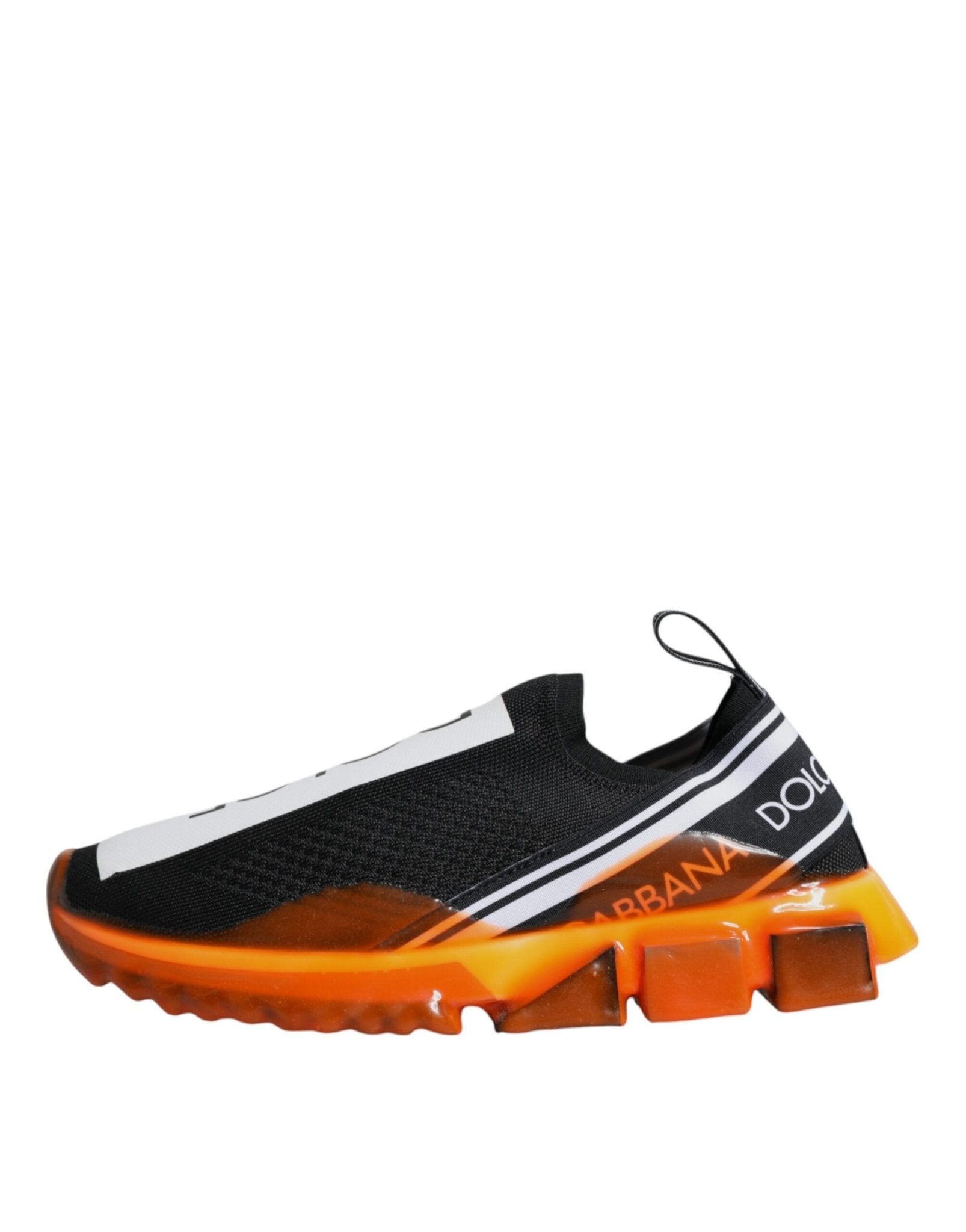 Dolce & Gabbana Black Orange Sorrento Slip On Sneakers Shoes - GET THE BRAND