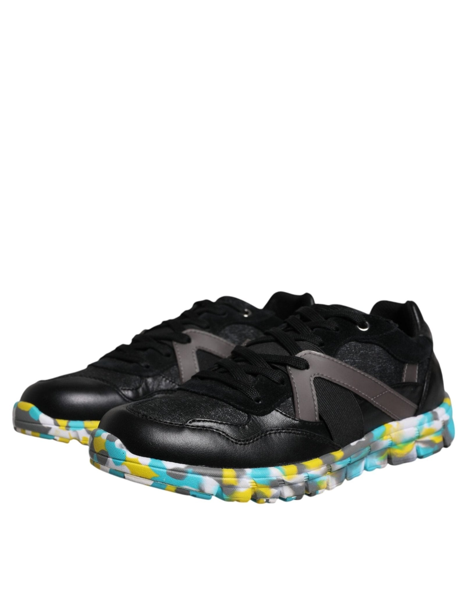 Dolce & Gabbana Black Polyester Low Top Men Sneakers Shoes - GET THE BRAND