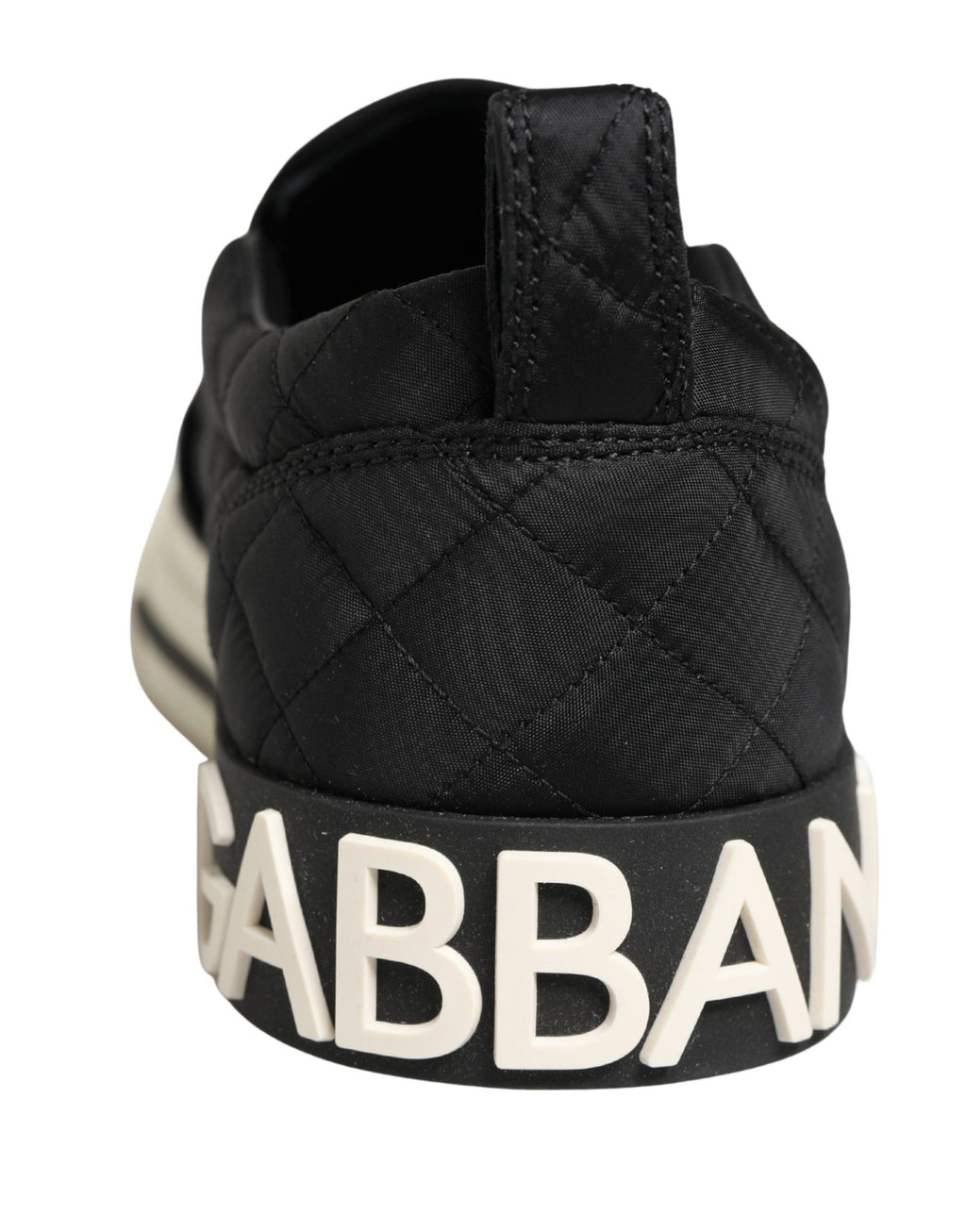 Dolce & Gabbana Black Quilted Slip On Low Top Sneakers Shoes - GET THE BRAND