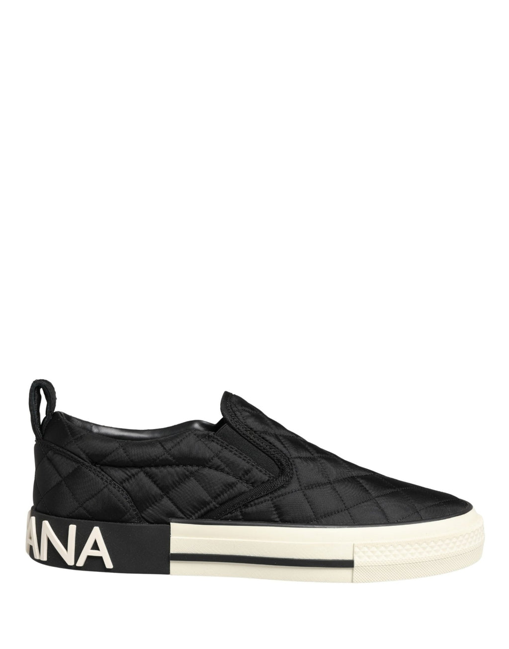Dolce & Gabbana Black Quilted Slip On Low Top Sneakers Shoes - GET THE BRAND
