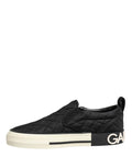 Dolce & Gabbana Black Quilted Slip On Low Top Sneakers Shoes - GET THE BRAND