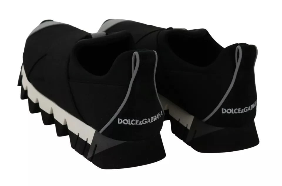 Dolce & Gabbana Black Shark Neoprene Stretch Sneakers Shoes - GET THE BRAND