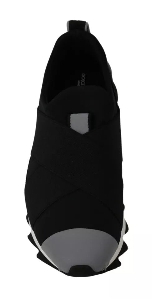 Dolce & Gabbana Black Shark Neoprene Stretch Sneakers Shoes - GET THE BRAND
