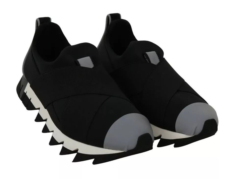Dolce & Gabbana Black Shark Neoprene Stretch Sneakers Shoes - GET THE BRAND