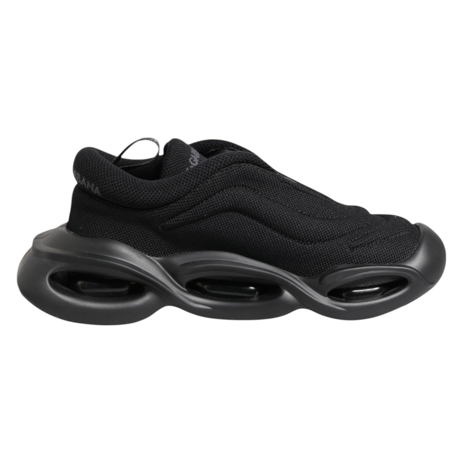 Dolce & Gabbana Black Slip On Low Top Wave Sneakers Shoes - GET THE BRAND