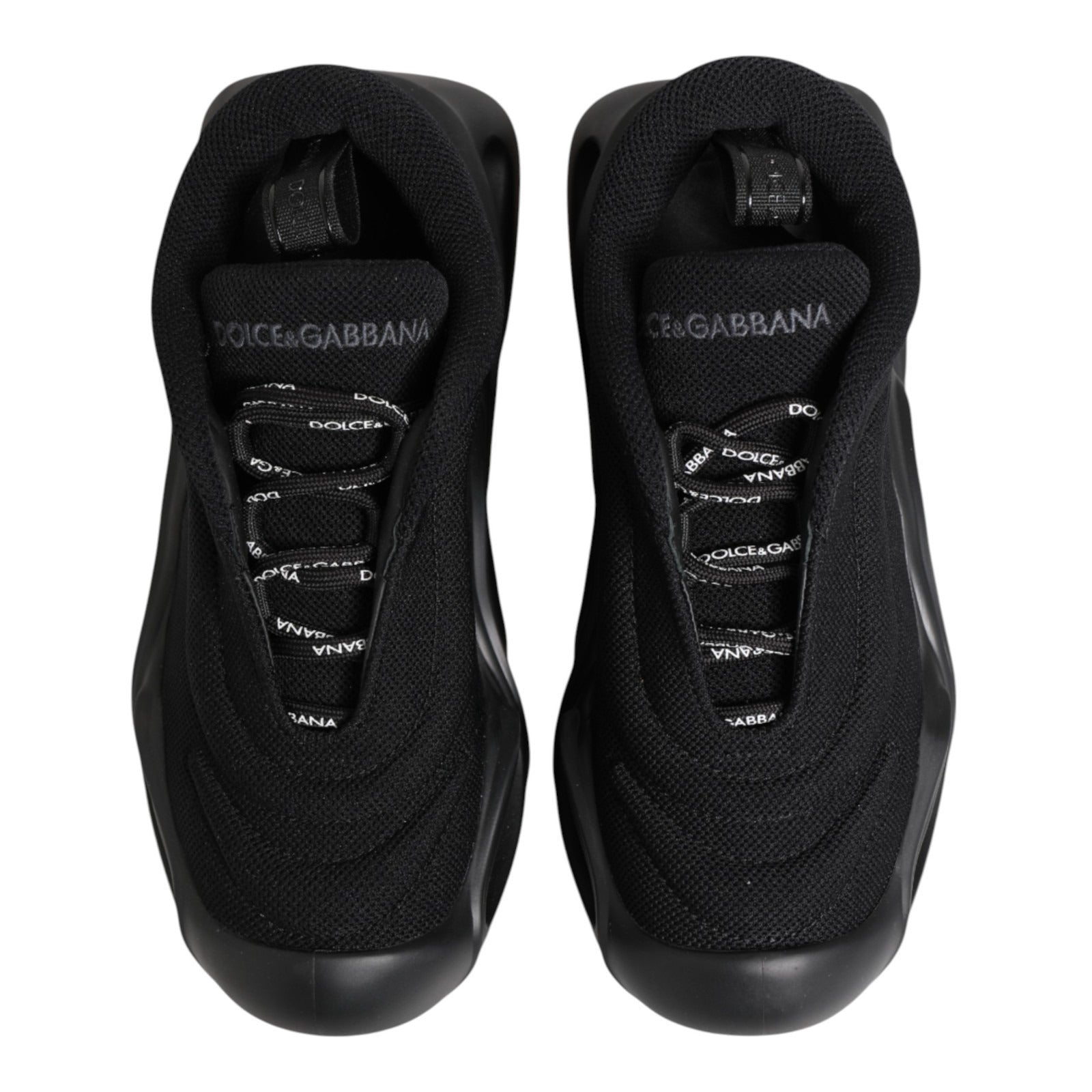 Dolce & Gabbana Black Slip On Low Top Wave Sneakers Shoes - GET THE BRAND