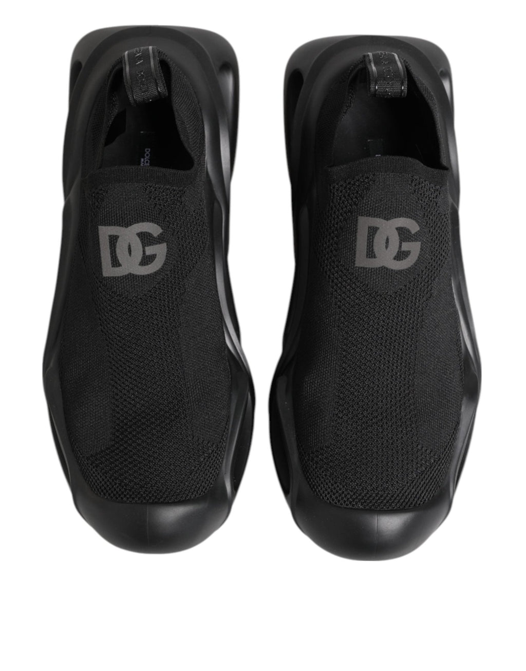 Dolce & Gabbana Black Slip On Wave Low Top Sneakers Shoes - GET THE BRAND