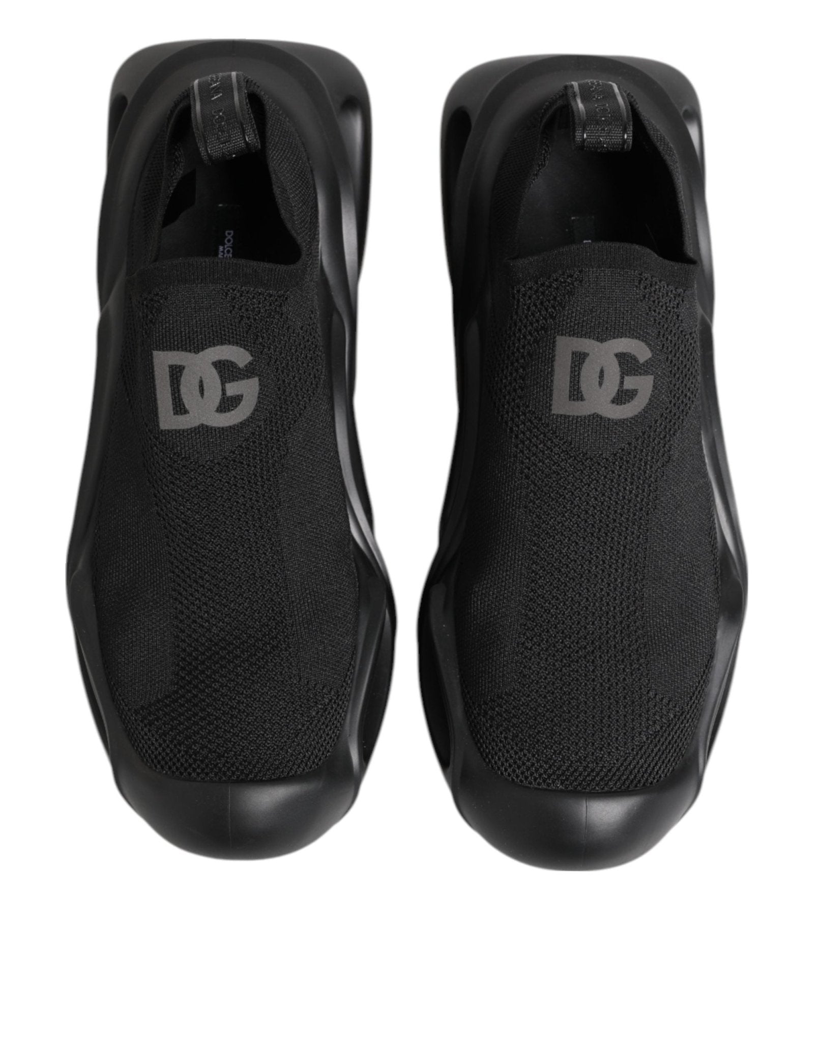 Dolce & Gabbana Black Slip On Wave Low Top Sneakers Shoes - GET THE BRAND