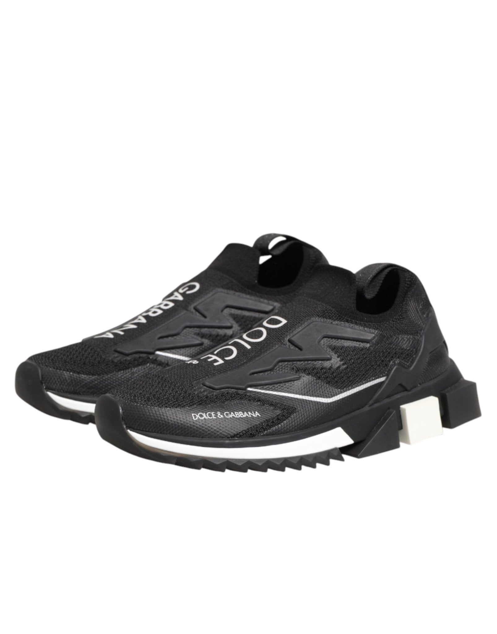 Dolce & Gabbana Black SORRENTO Sport Stretch Sneakers Shoes - GET THE BRAND
