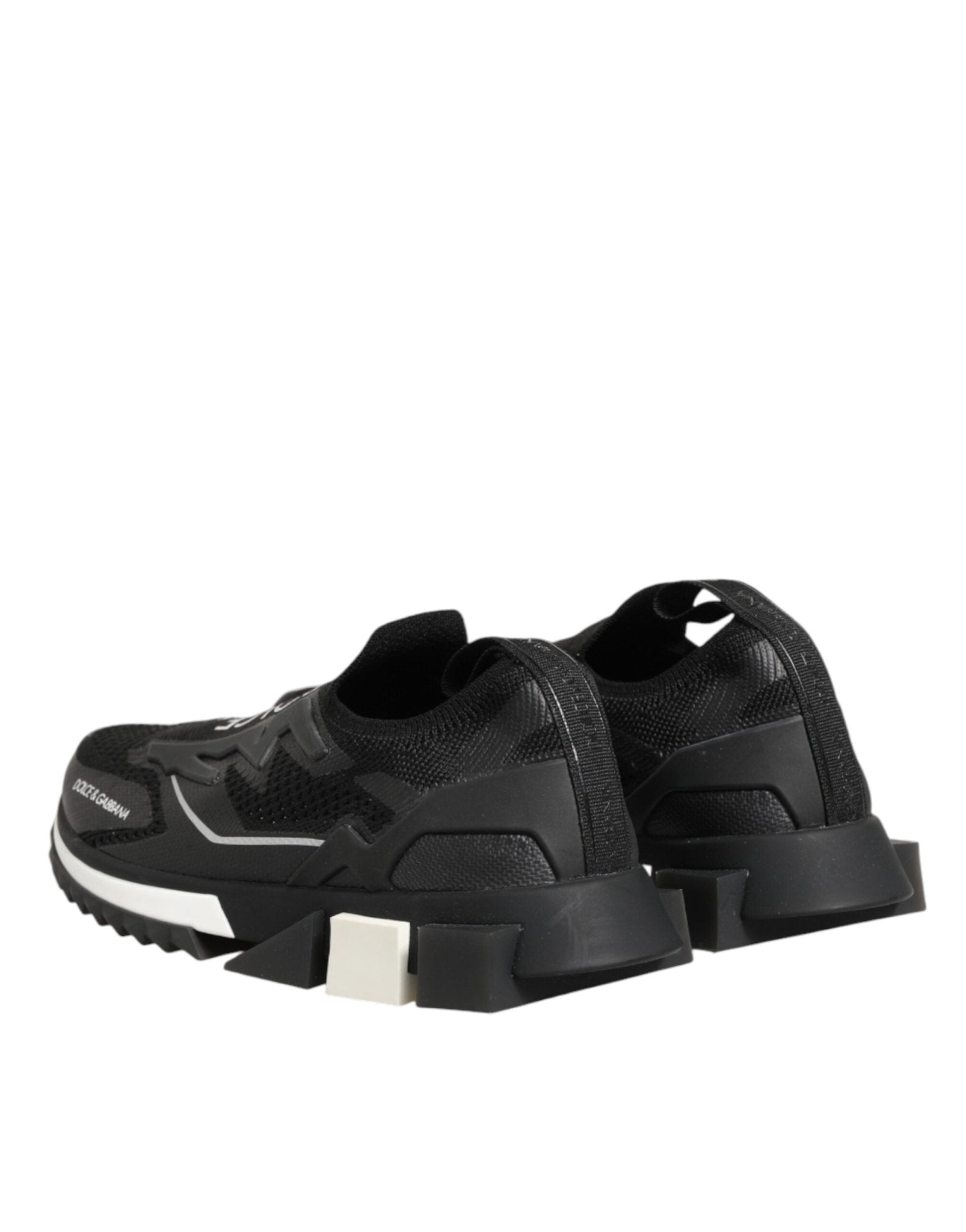 Dolce & Gabbana Black SORRENTO Sport Stretch Sneakers Shoes - GET THE BRAND