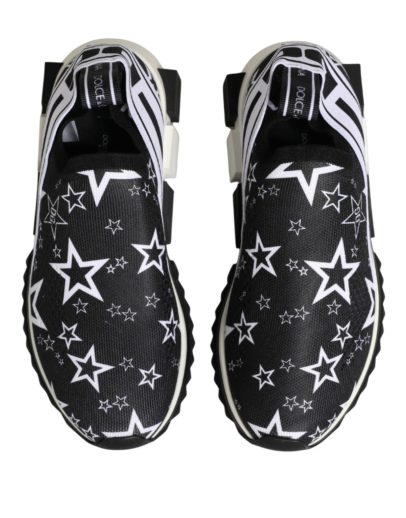 Dolce & Gabbana Black Stars Logo SORRENTO Sneakers Shoes - GET THE BRAND