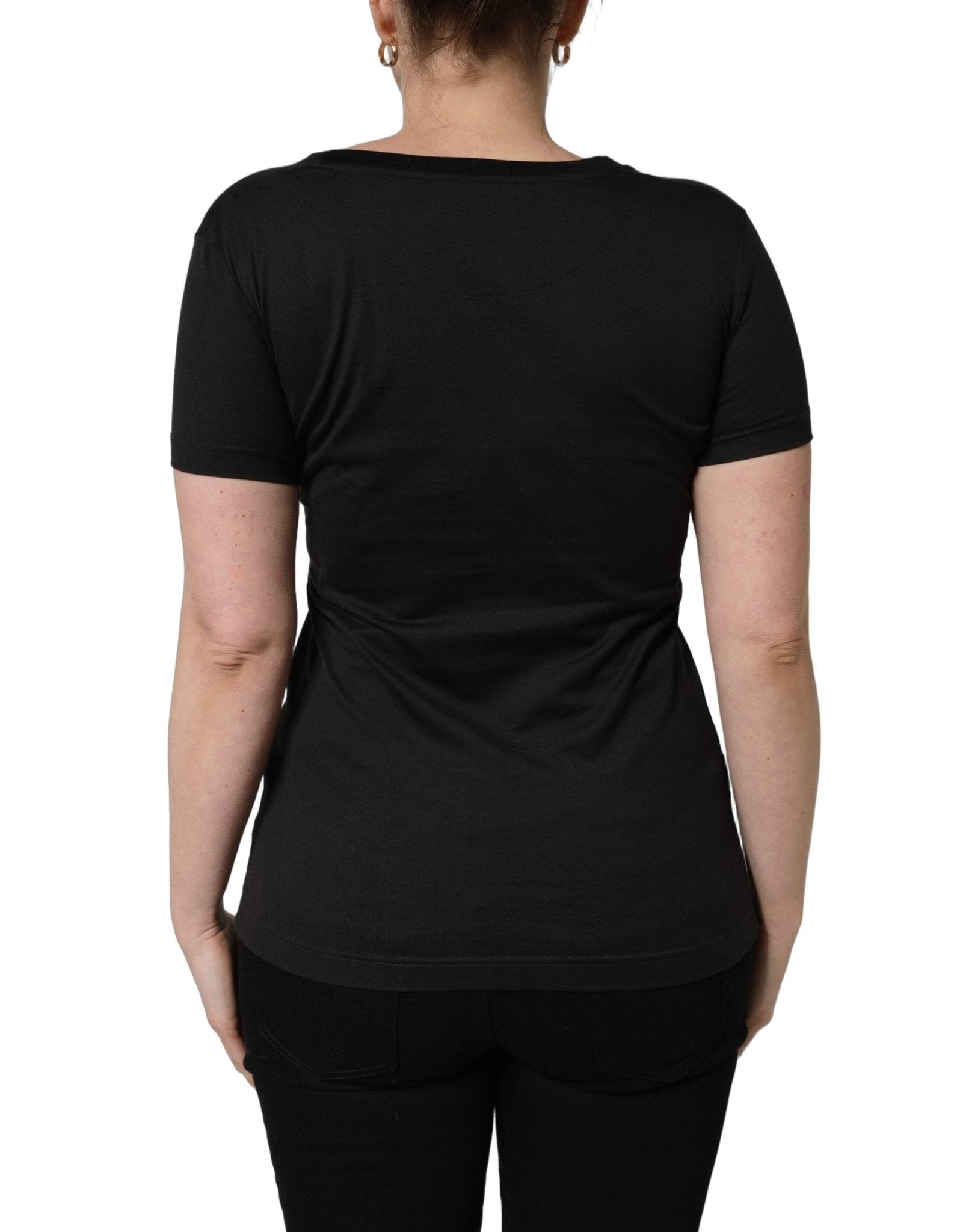 Dolce & Gabbana Black Tropical Print Cotton Round Neck T-Shirt - GET THE BRAND