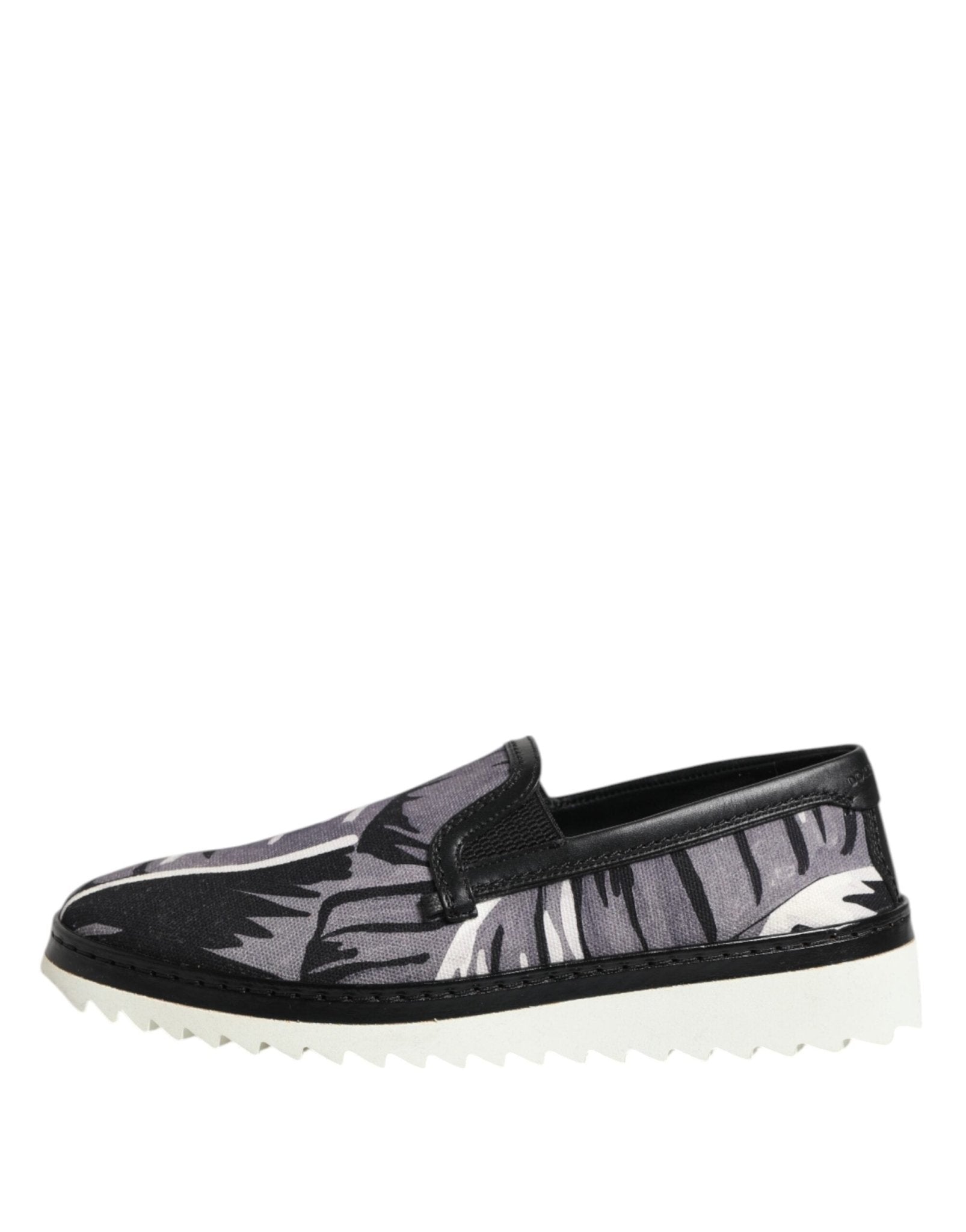 Dolce & Gabbana Black Tropical Slip On Men Sneakers Shoes - GET THE BRAND
