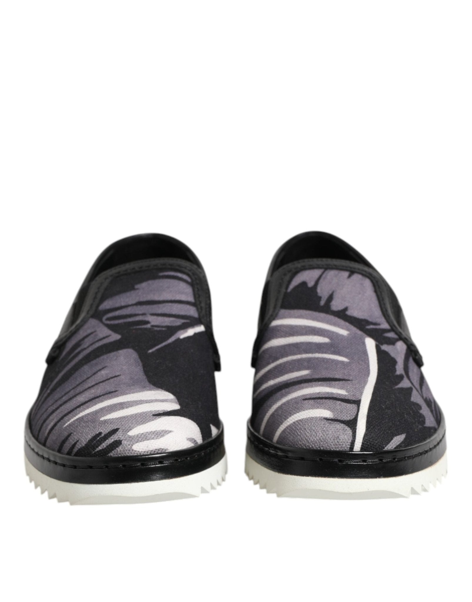 Dolce & Gabbana Black Tropical Slip On Men Sneakers Shoes - GET THE BRAND