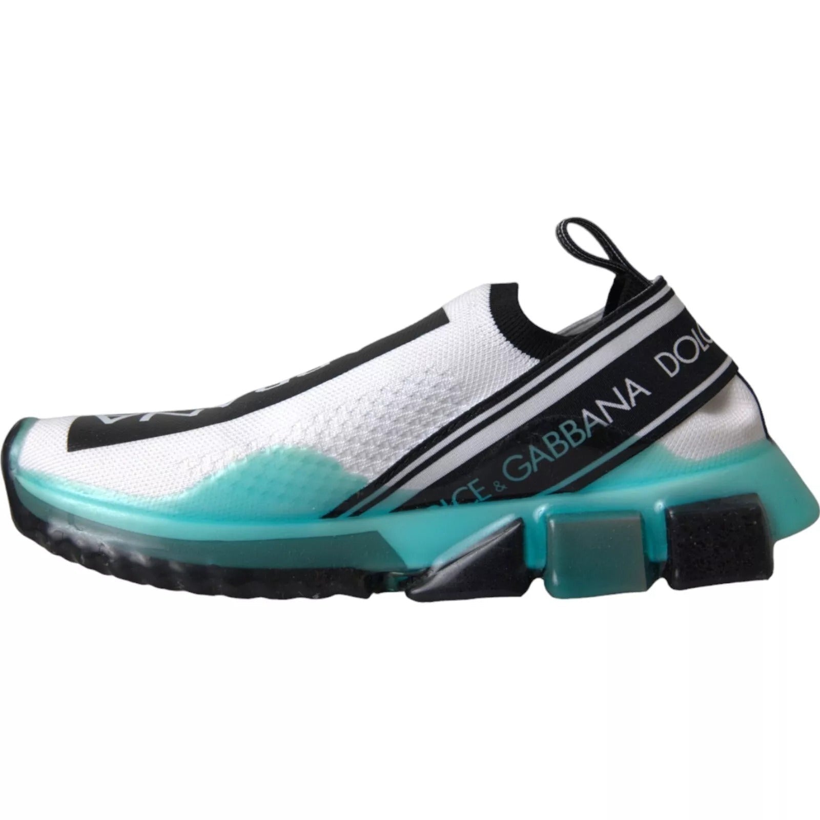 Dolce & Gabbana Black White Blue Slip On Sorrento Sneakers - GET THE BRAND
