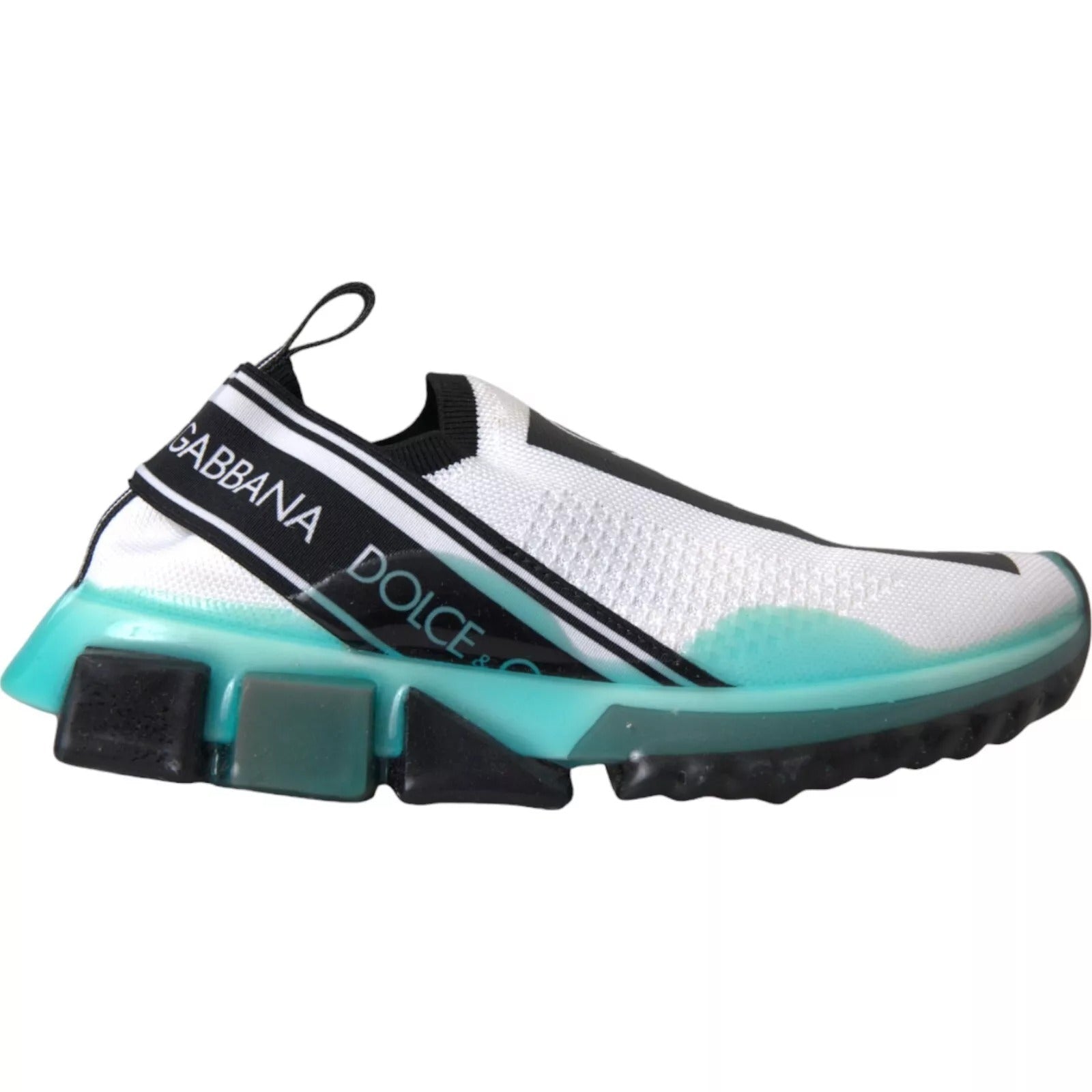 Dolce & Gabbana Black White Blue Slip On Sorrento Sneakers - GET THE BRAND
